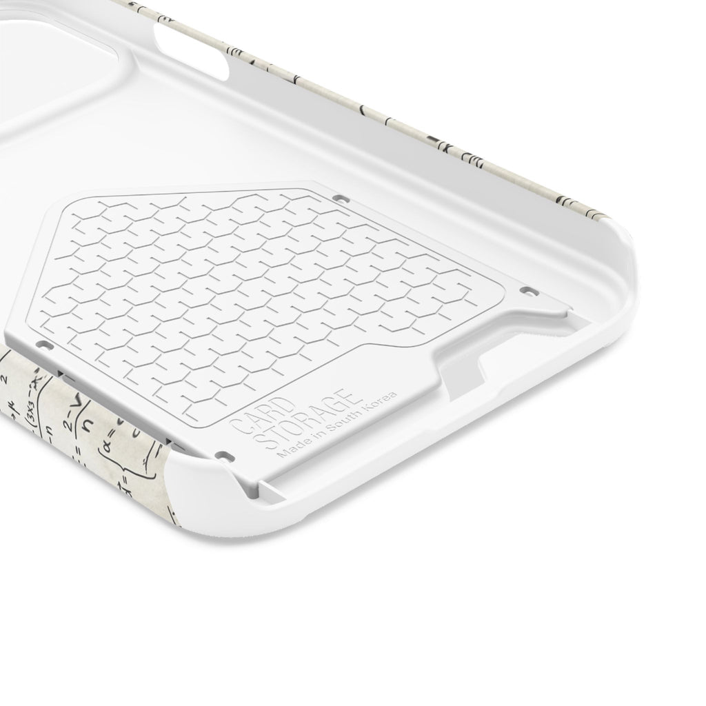 A001 Math Formula Phone Card Case — Scientific Equations Card Holder Phone Case