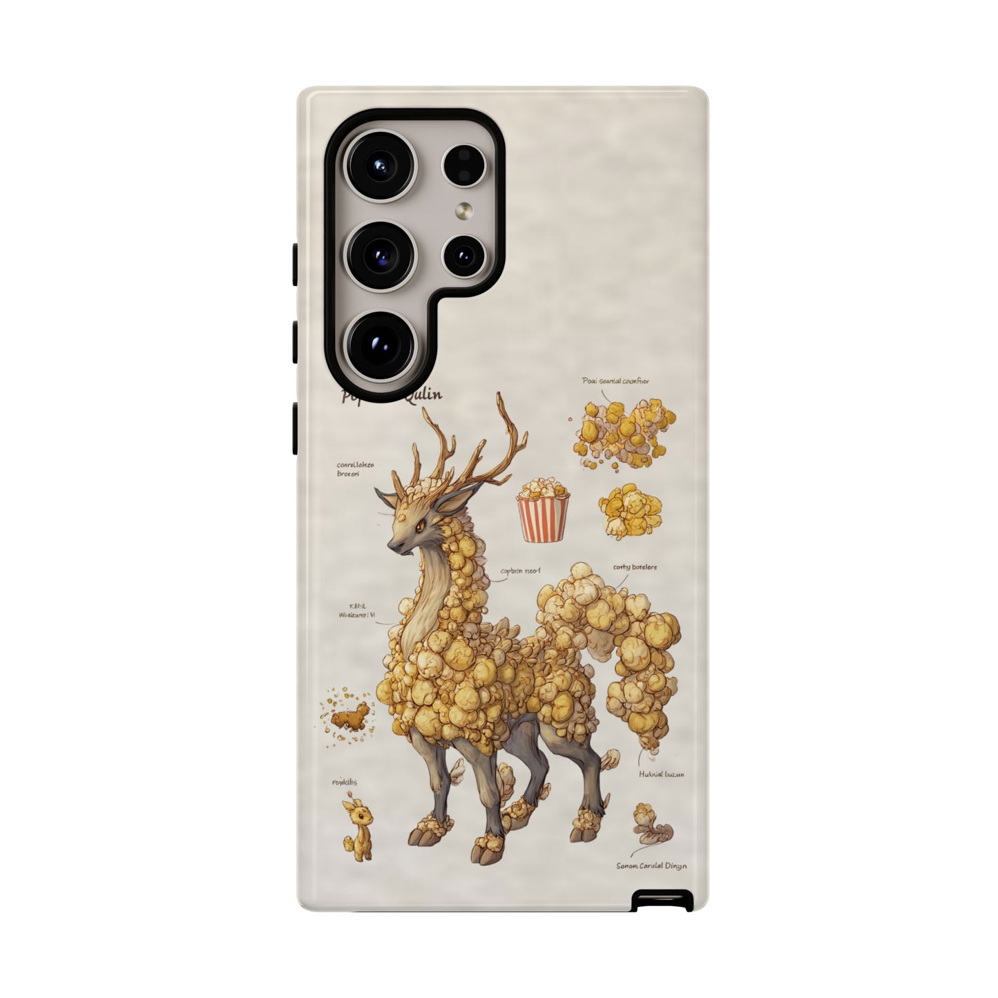 MOUMONS002 Popcorn Quill Phone Case — Cute Popcorn Creature Protective Cover