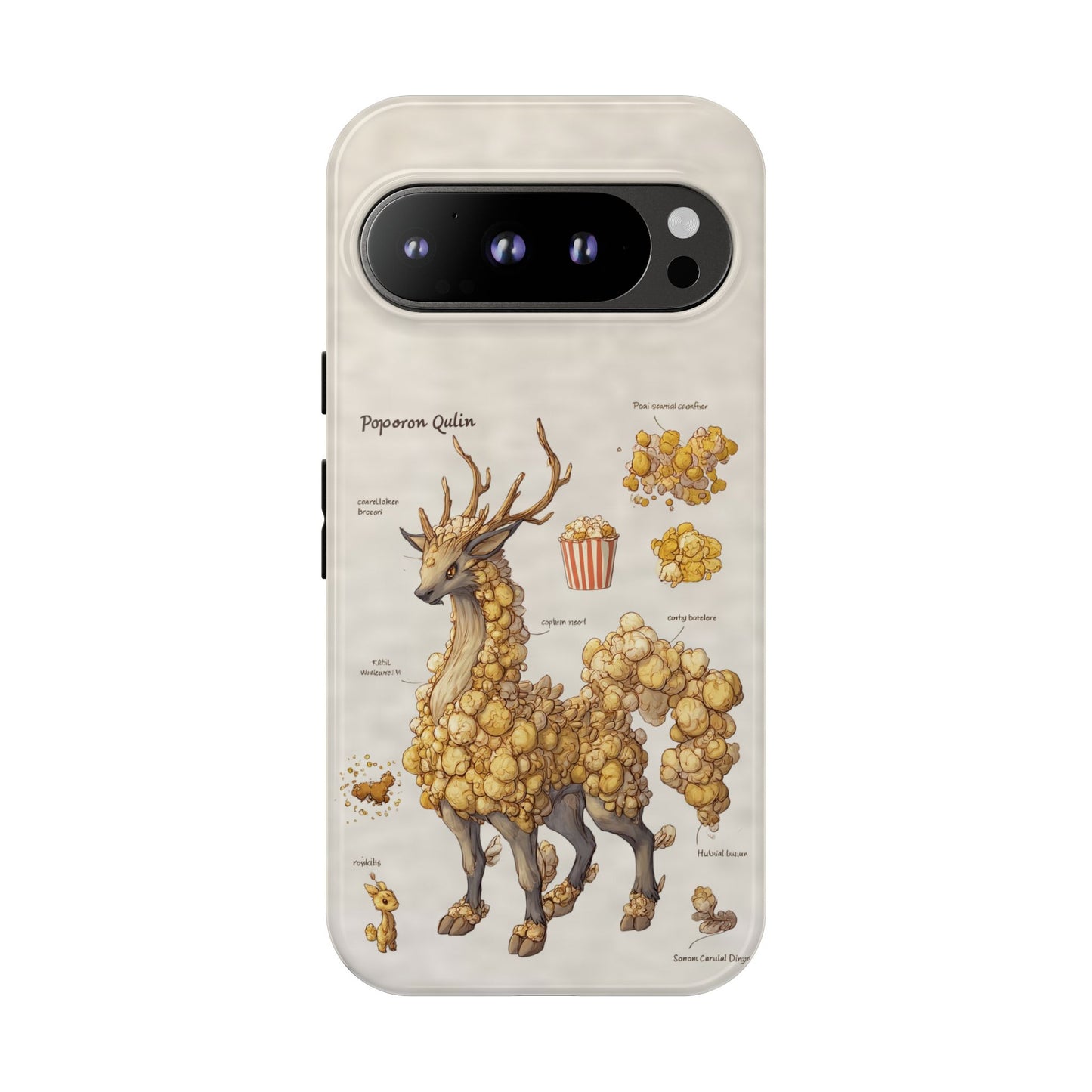 MOUMONS002 Popcorn Quill Phone Case — Cute Popcorn Creature Protective Cover