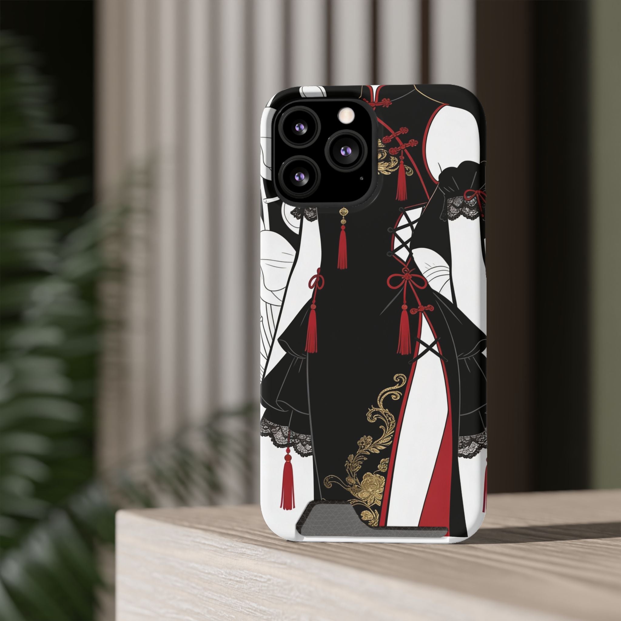 A002 Chinese Traditional Fashion Phone Case with Card Holder