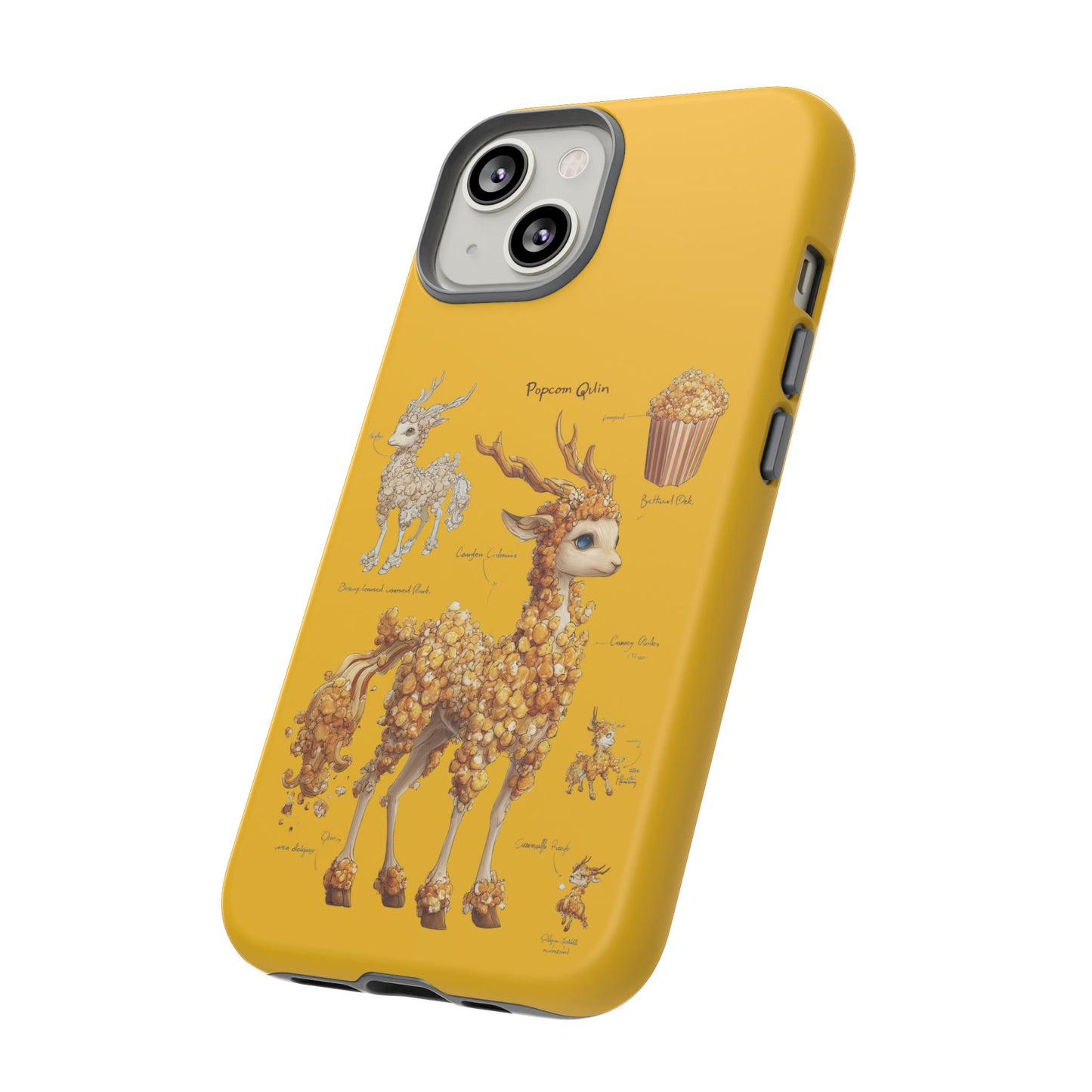 MOUMONS001 Popcorn Deer Phone Case – Cute Kawaii Snack Animal Protective Cover