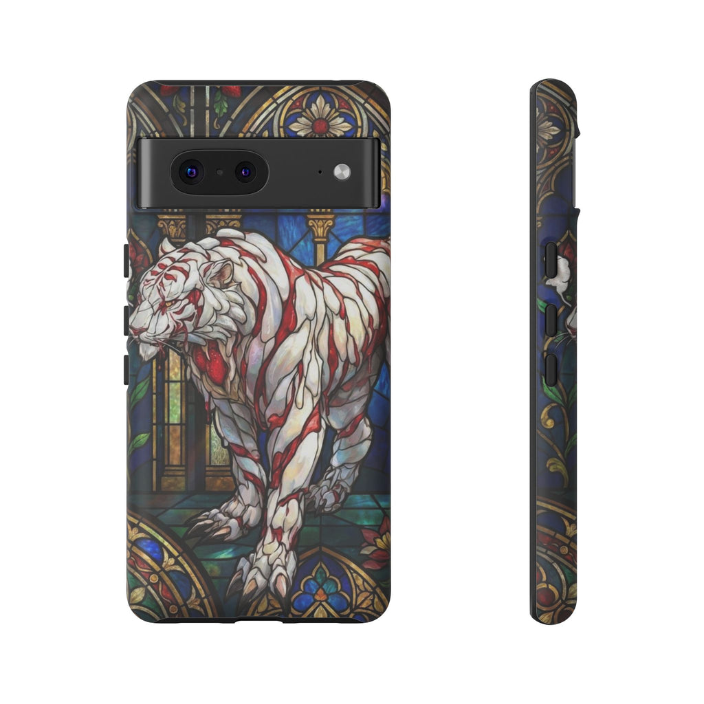 MOUMONS0011 special Stained Glass Phone Case — Protective Tough Case with Gothic Cathedral Design