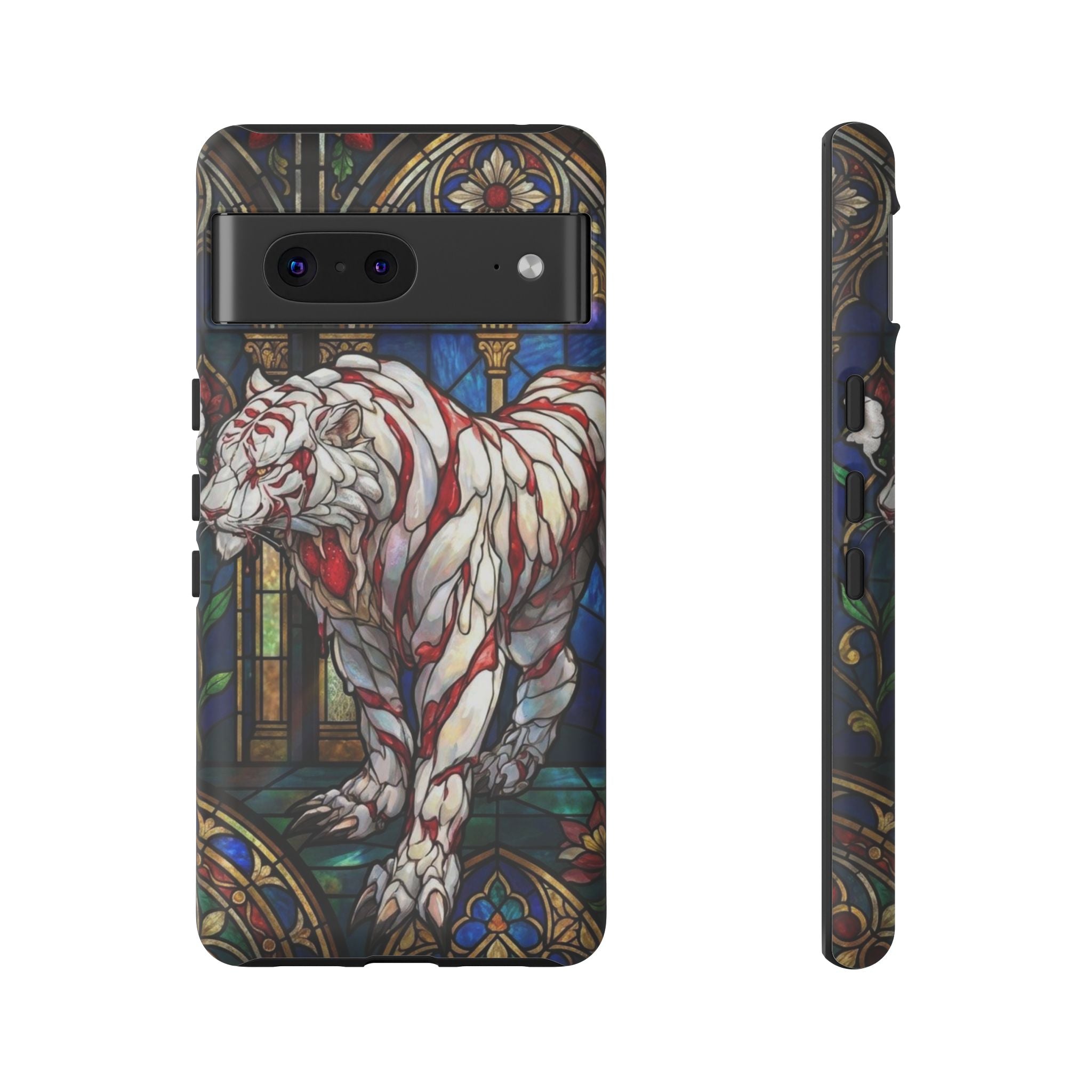 MOUMONS0011 special Stained Glass Phone Case — Protective Tough Case with Gothic Cathedral Design