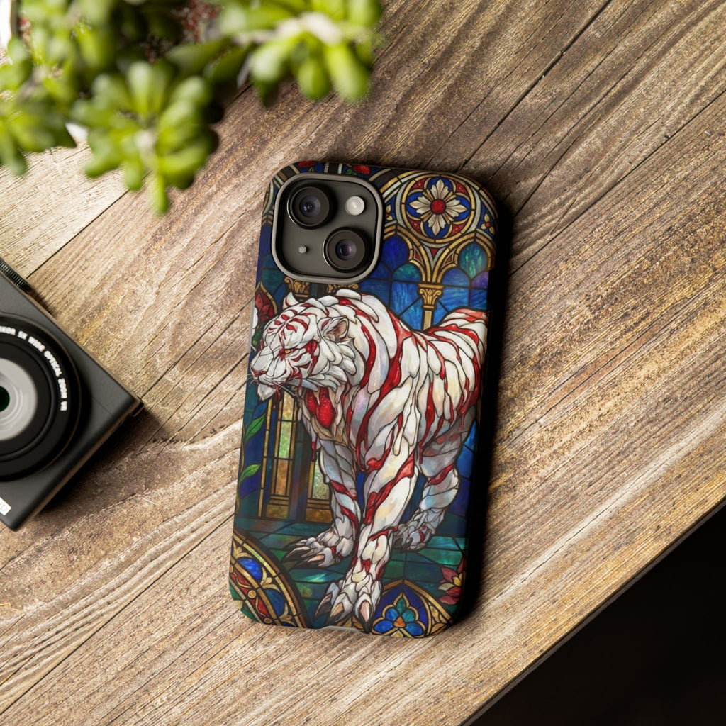 MOUMONS0011 special Stained Glass Phone Case — Protective Tough Case with Gothic Cathedral Design