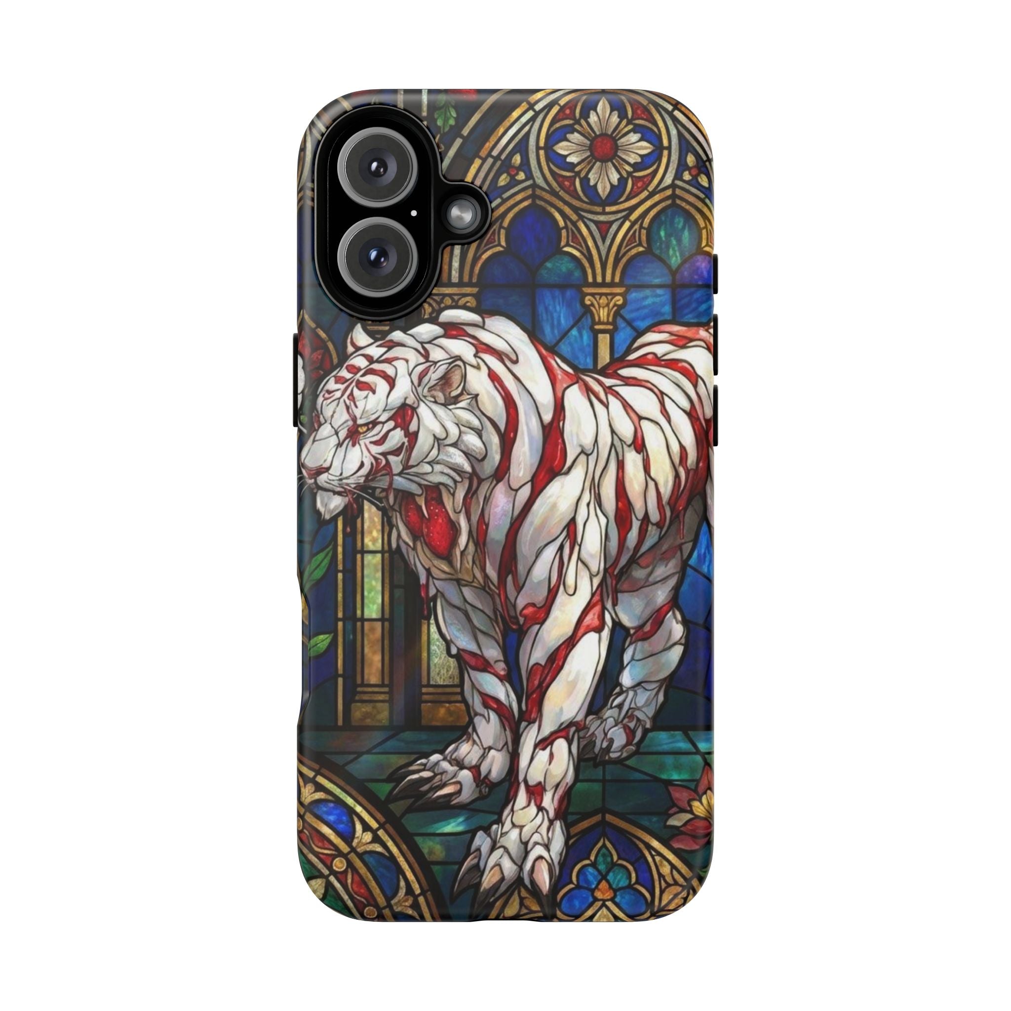 MOUMONS0011 special Stained Glass Phone Case — Protective Tough Case with Gothic Cathedral Design