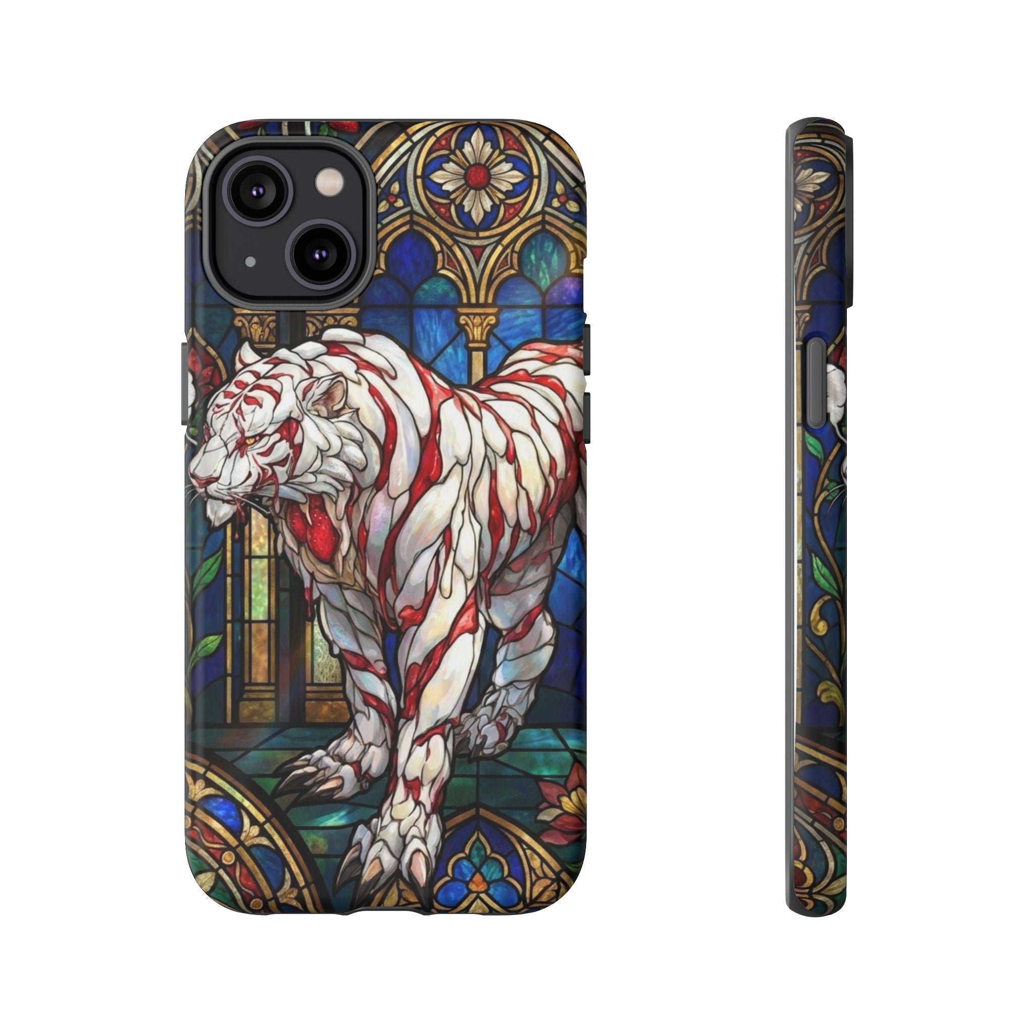 MOUMONS0011 special Stained Glass Phone Case — Protective Tough Case with Gothic Cathedral Design