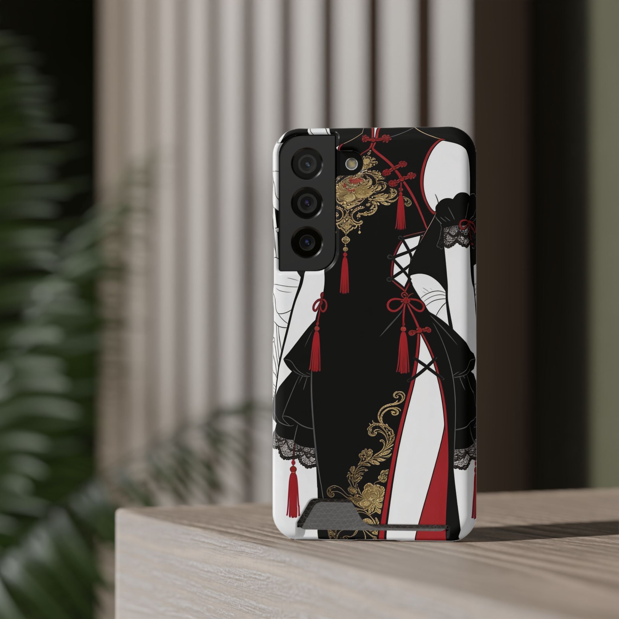 A002 Chinese Traditional Fashion Phone Case with Card Holder
