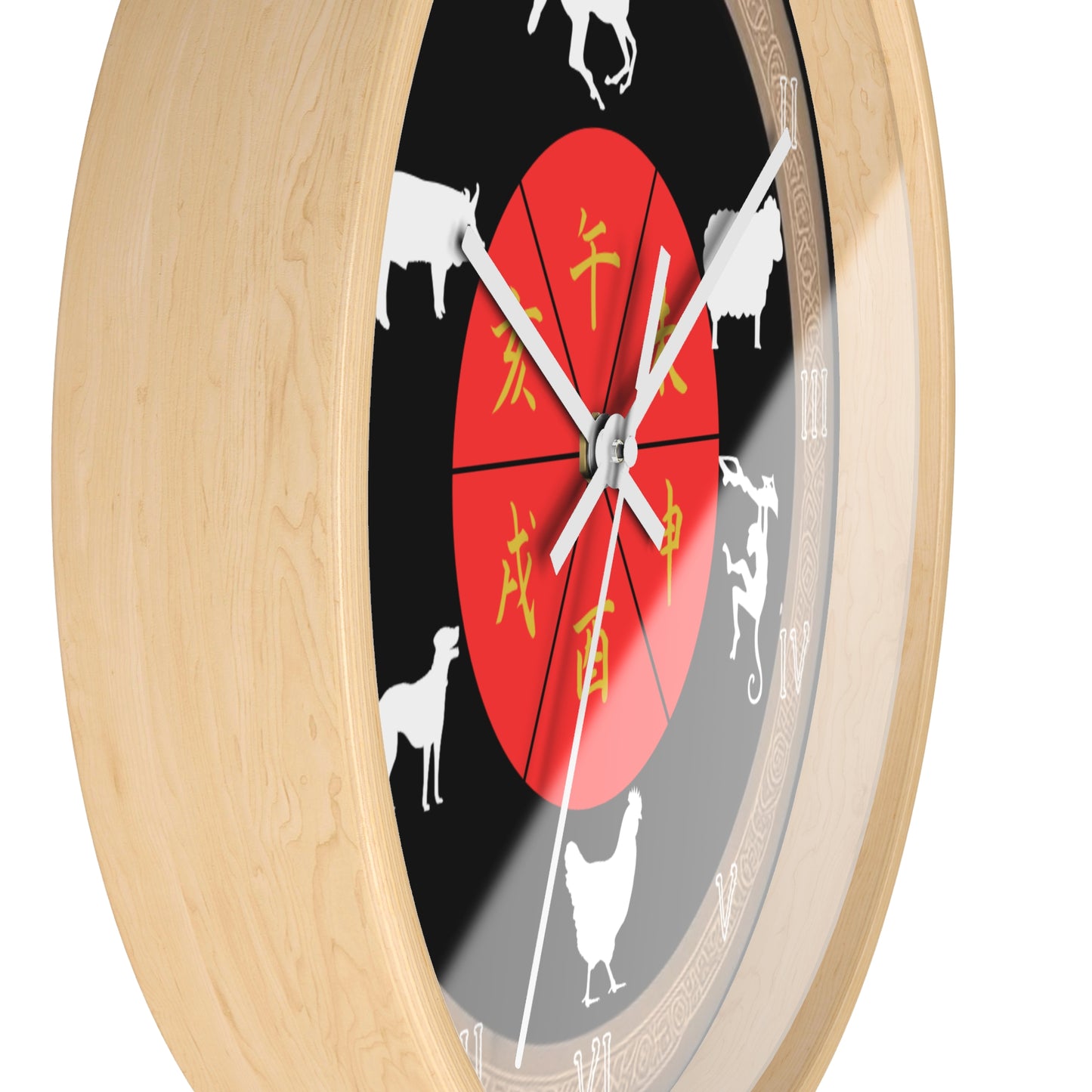 Zodiac Animal Wall Clock, Chinese Zodiac Clock, Unique Home Decor, Gift for Astrology Lovers, Office Wall Art, Feng Shui Decor