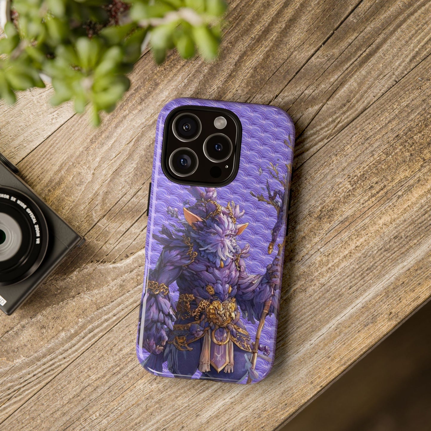 MOUMONS004 Purple Fantasy Warrior Phone Case – "Smoothie Waguizi" Art Protective Cover