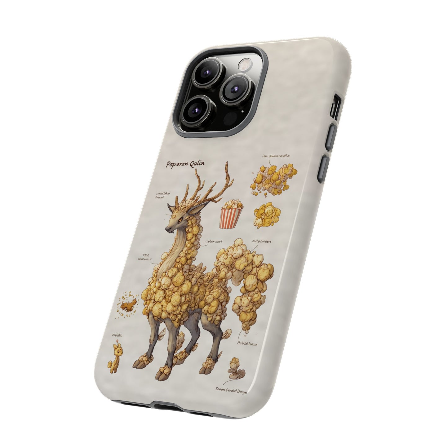 MOUMONS002 Popcorn Quill Phone Case — Cute Popcorn Creature Protective Cover