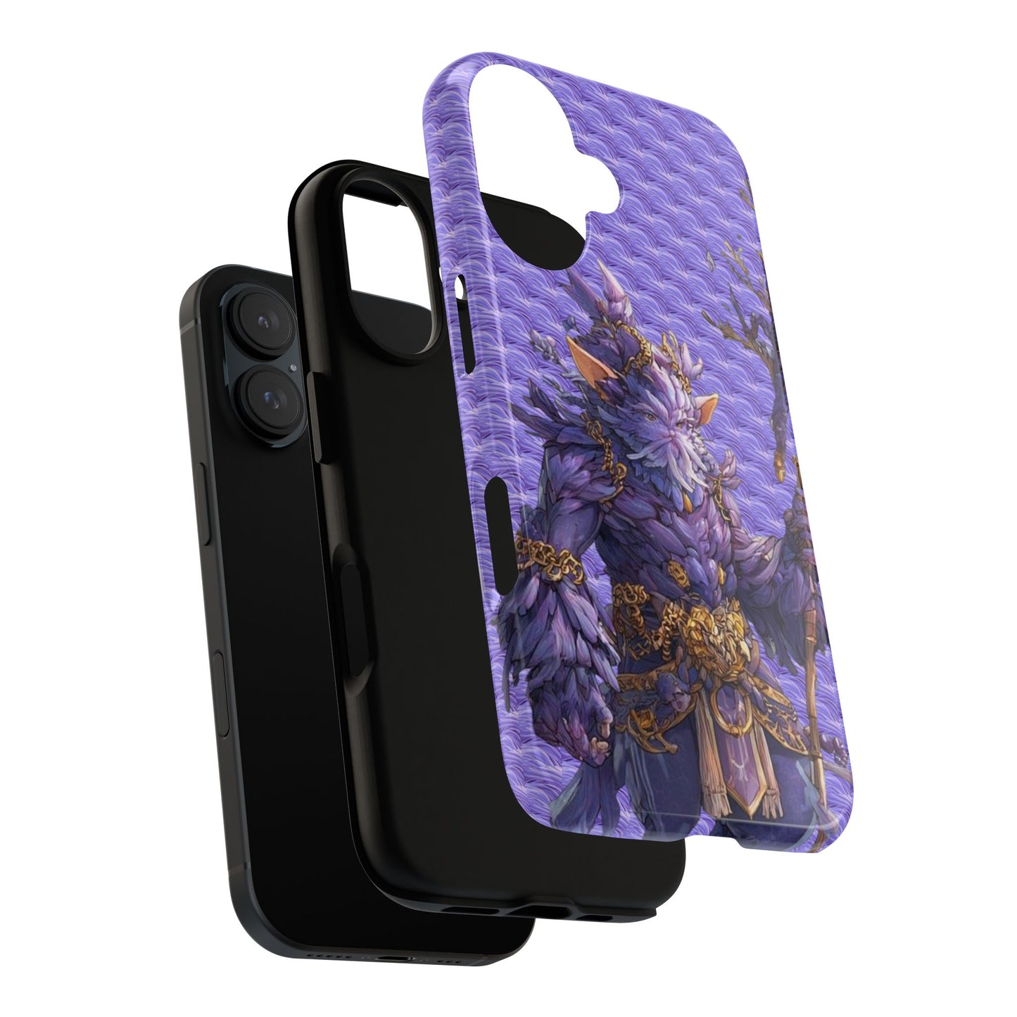 MOUMONS004 Purple Fantasy Warrior Phone Case – "Smoothie Waguizi" Art Protective Cover