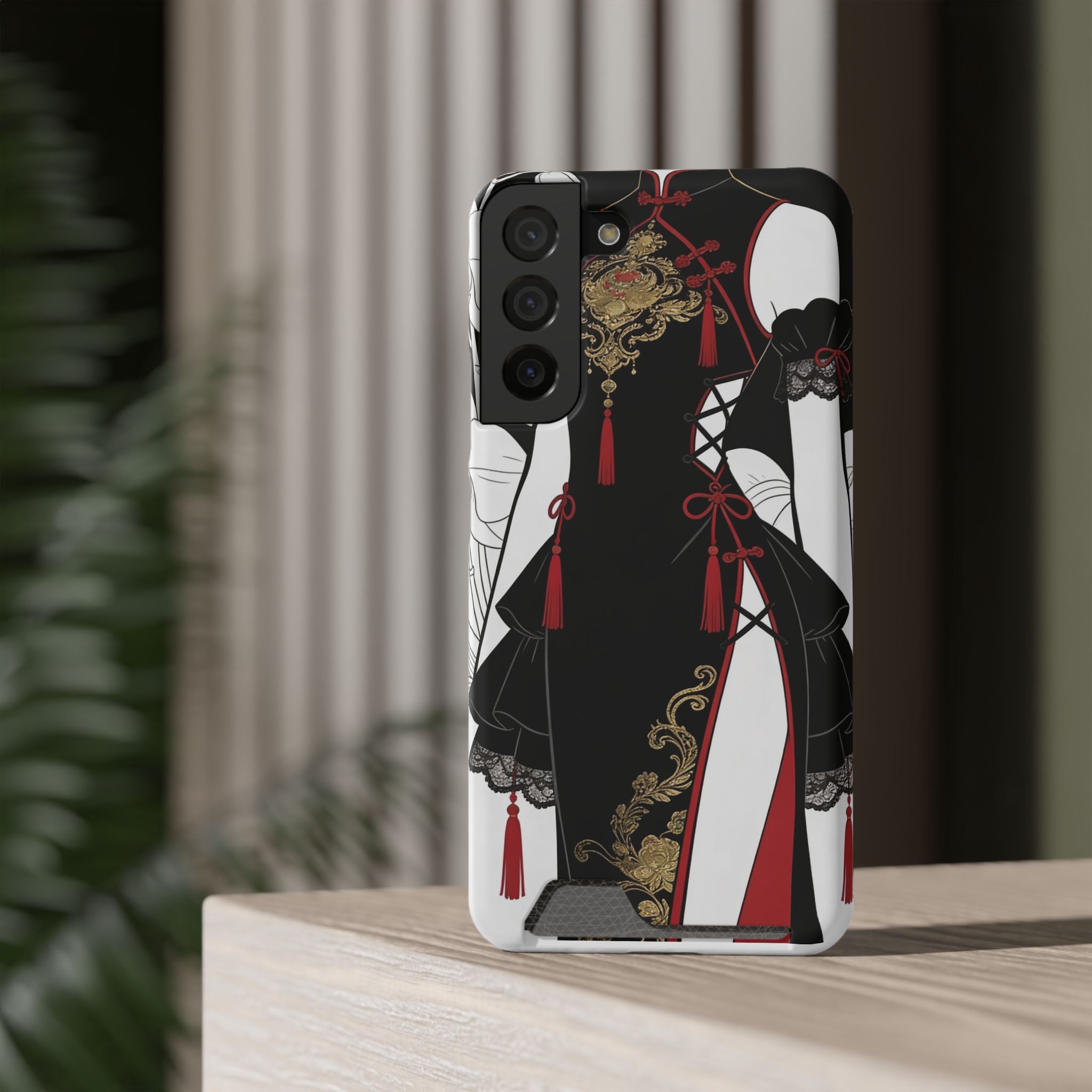 A002 Chinese Traditional Fashion Phone Case with Card Holder