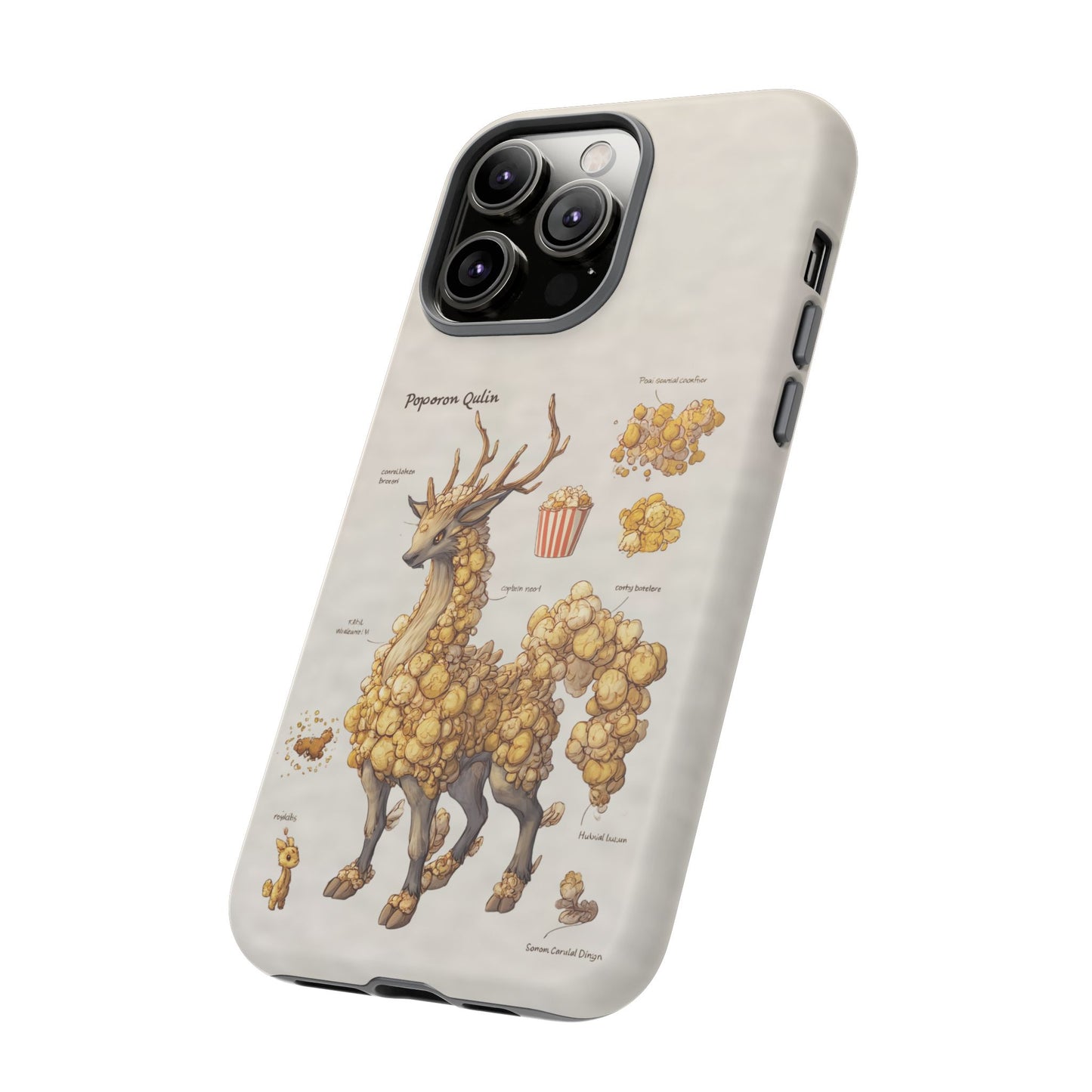 MOUMONS002 Popcorn Quill Phone Case — Cute Popcorn Creature Protective Cover