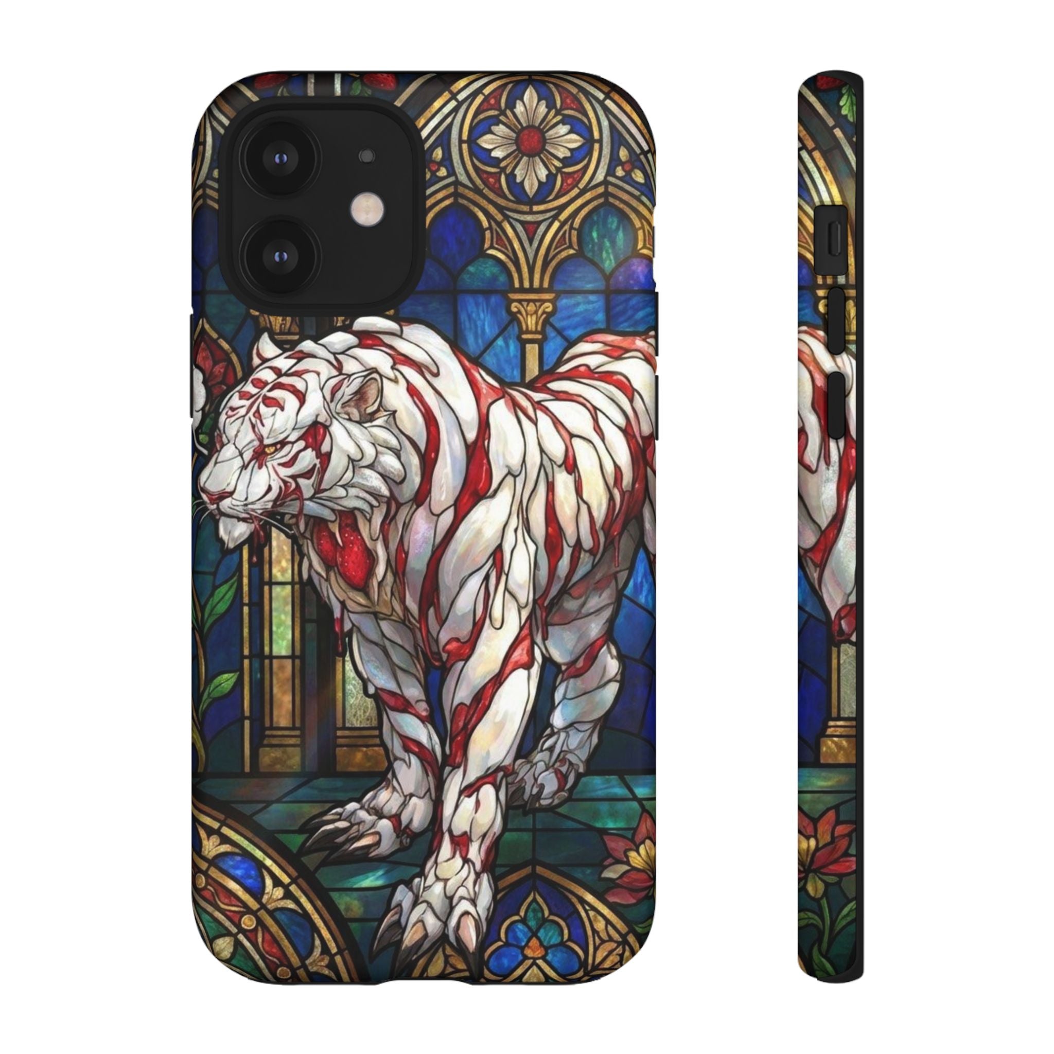 MOUMONS0011 special Stained Glass Phone Case — Protective Tough Case with Gothic Cathedral Design