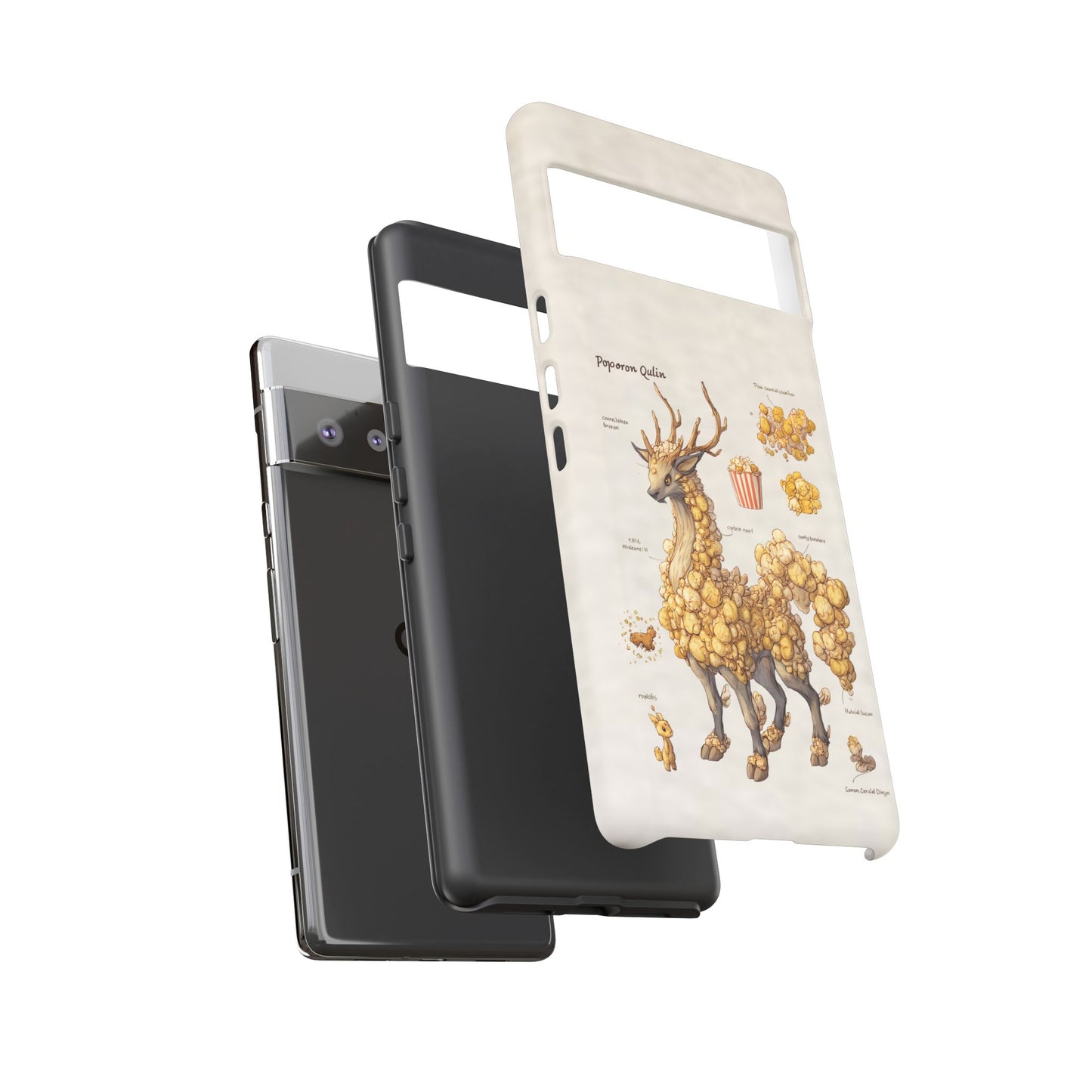 MOUMONS002 Popcorn Quill Phone Case — Cute Popcorn Creature Protective Cover