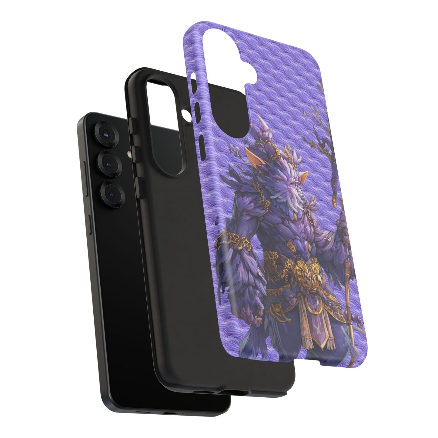 MOUMONS004 Purple Fantasy Warrior Phone Case – "Smoothie Waguizi" Art Protective Cover