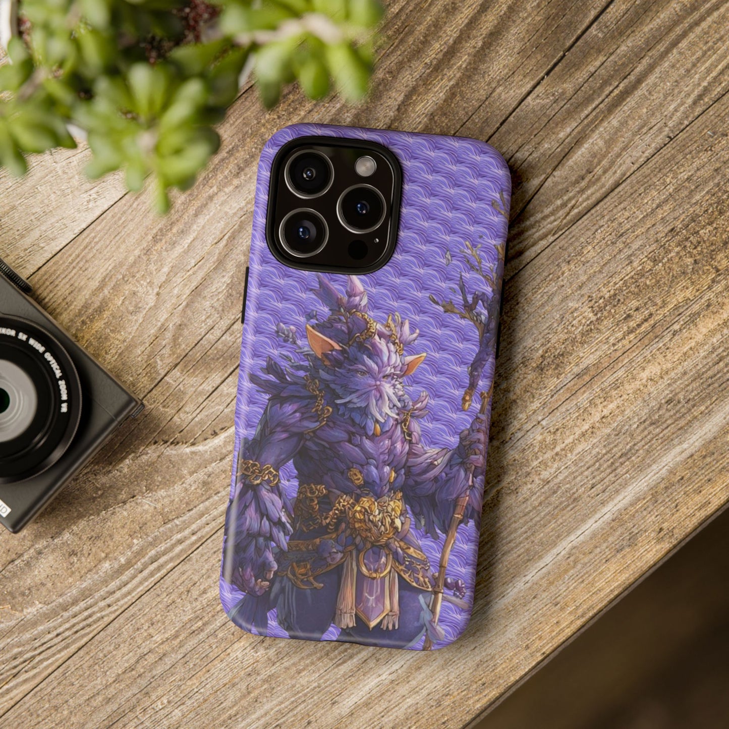 MOUMONS004 Purple Fantasy Warrior Phone Case – "Smoothie Waguizi" Art Protective Cover