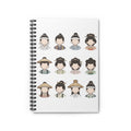 Japanese Historical Character Spiral Notebook, Kawaii Stationery, Gift for Students, Journal for Writers, Back to School Supplies