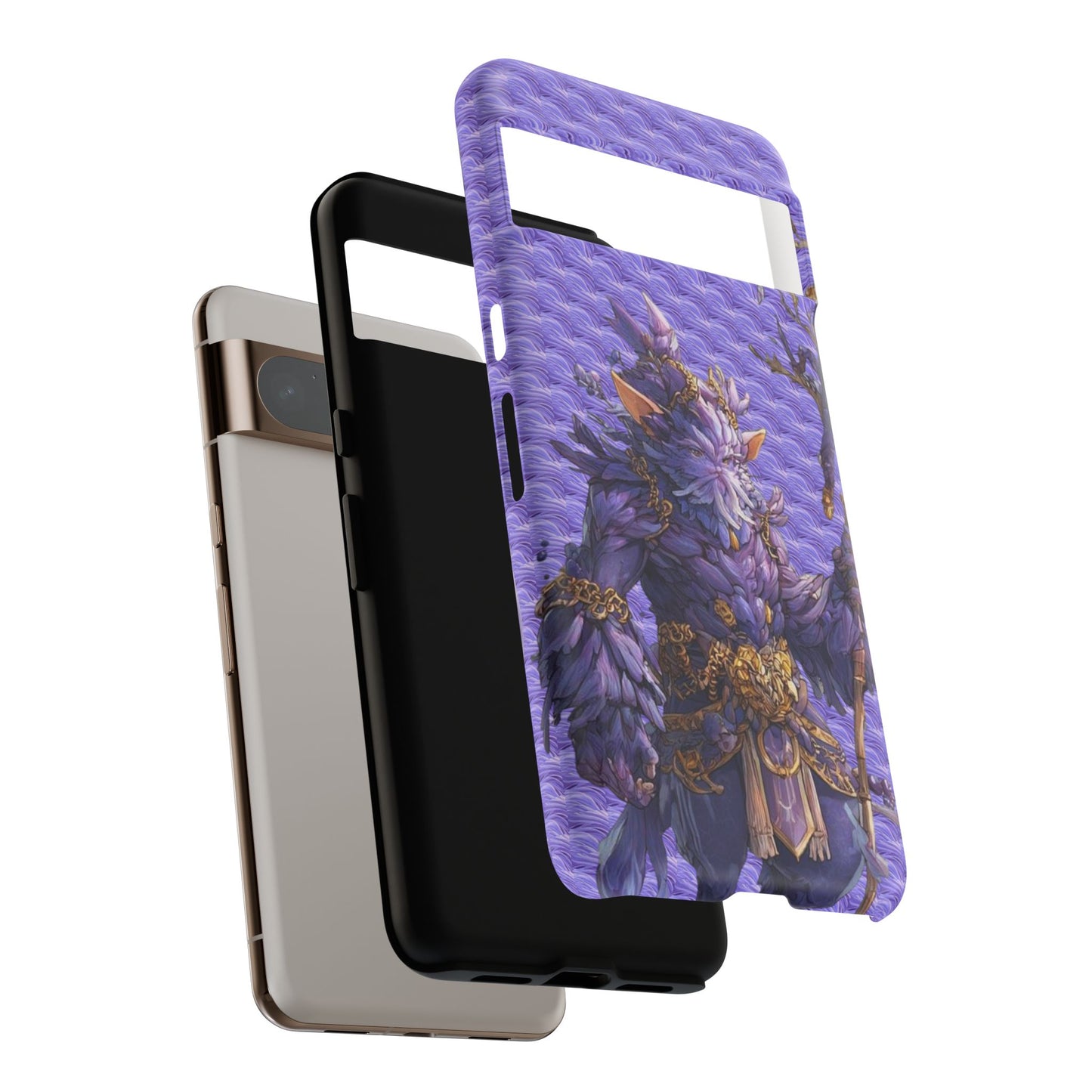 MOUMONS004 Purple Fantasy Warrior Phone Case – "Smoothie Waguizi" Art Protective Cover