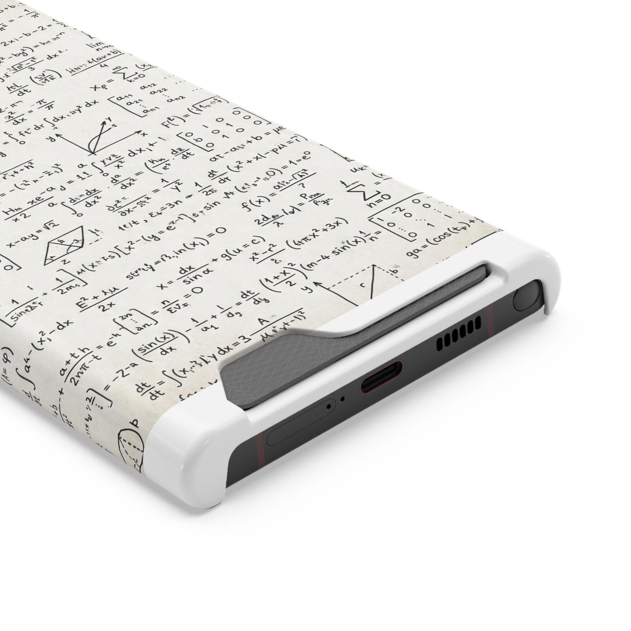 A001 Math Formula Phone Card Case — Scientific Equations Card Holder Phone Case