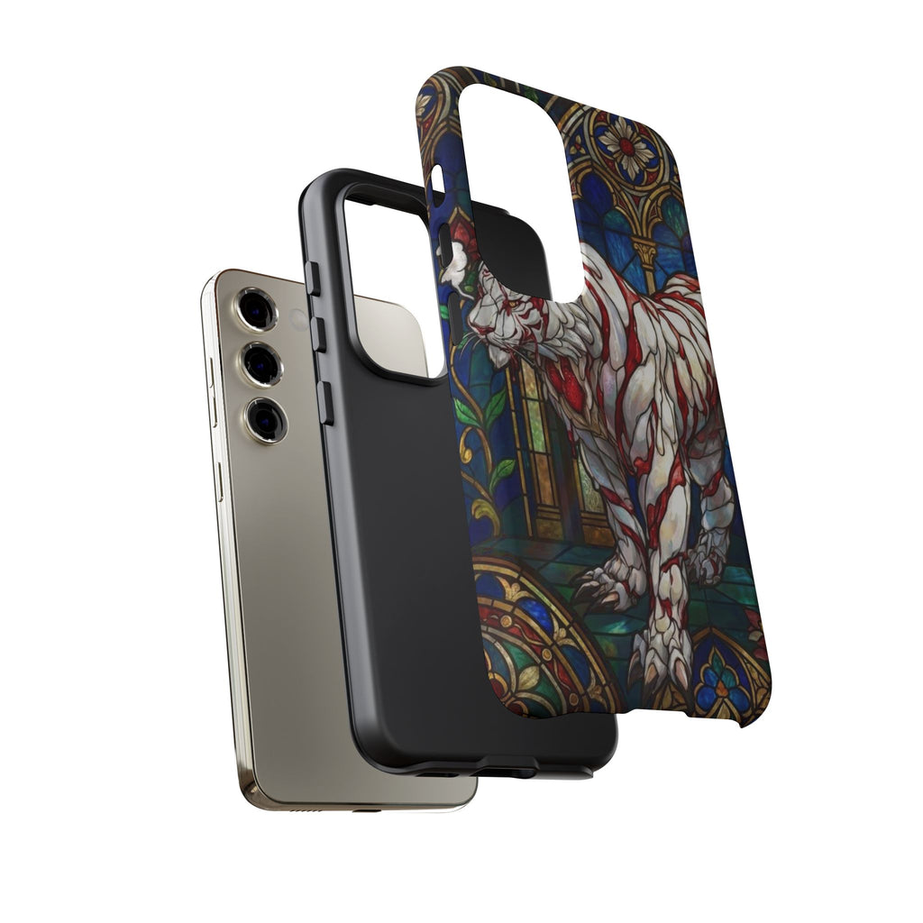 MOUMONS0011 special Stained Glass Phone Case — Protective Tough Case with Gothic Cathedral Design
