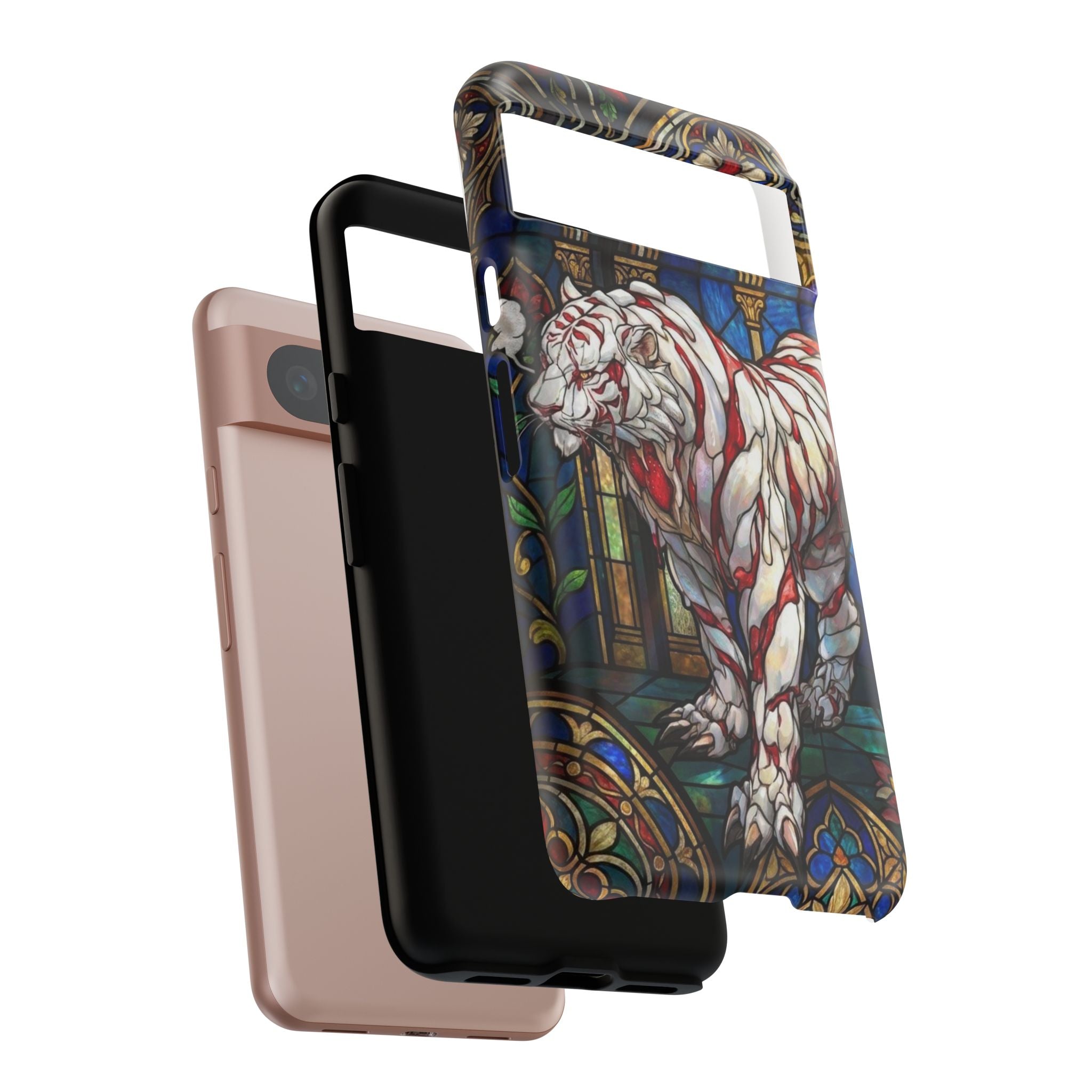 MOUMONS0011 special Stained Glass Phone Case — Protective Tough Case with Gothic Cathedral Design