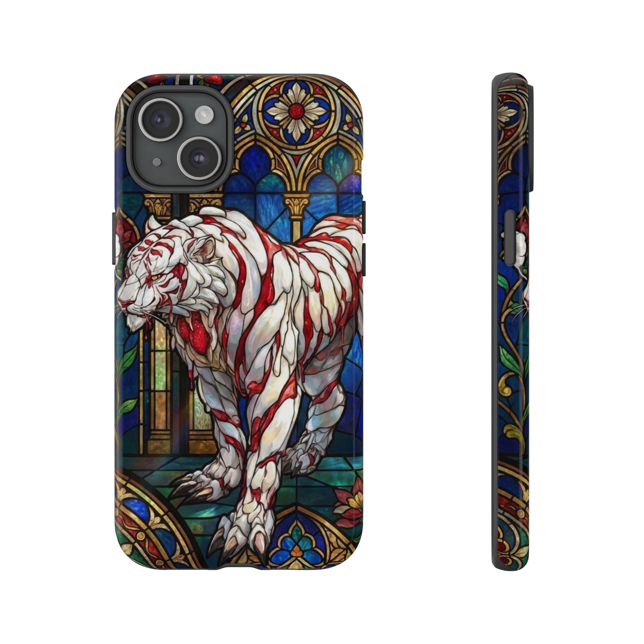 MOUMONS0011 special Stained Glass Phone Case — Protective Tough Case with Gothic Cathedral Design