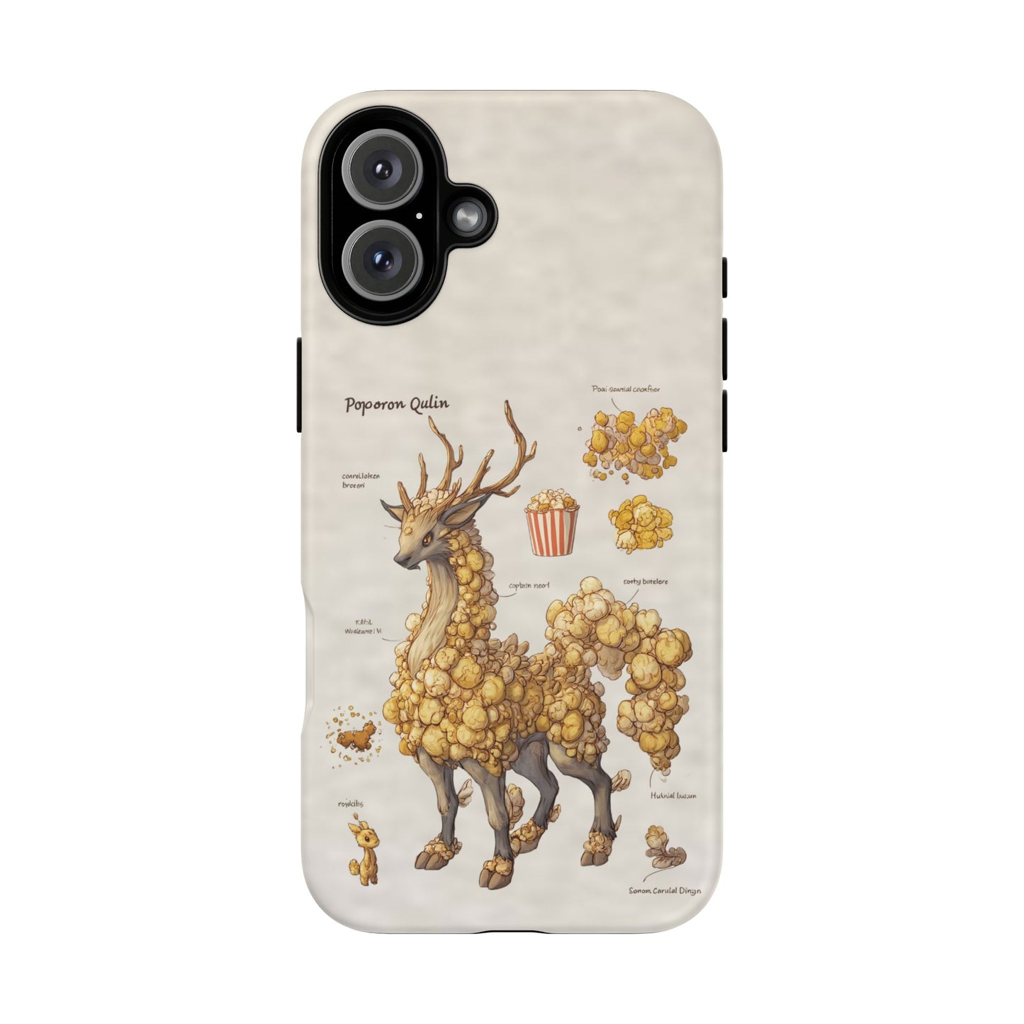 MOUMONS002 Popcorn Quill Phone Case — Cute Popcorn Creature Protective Cover