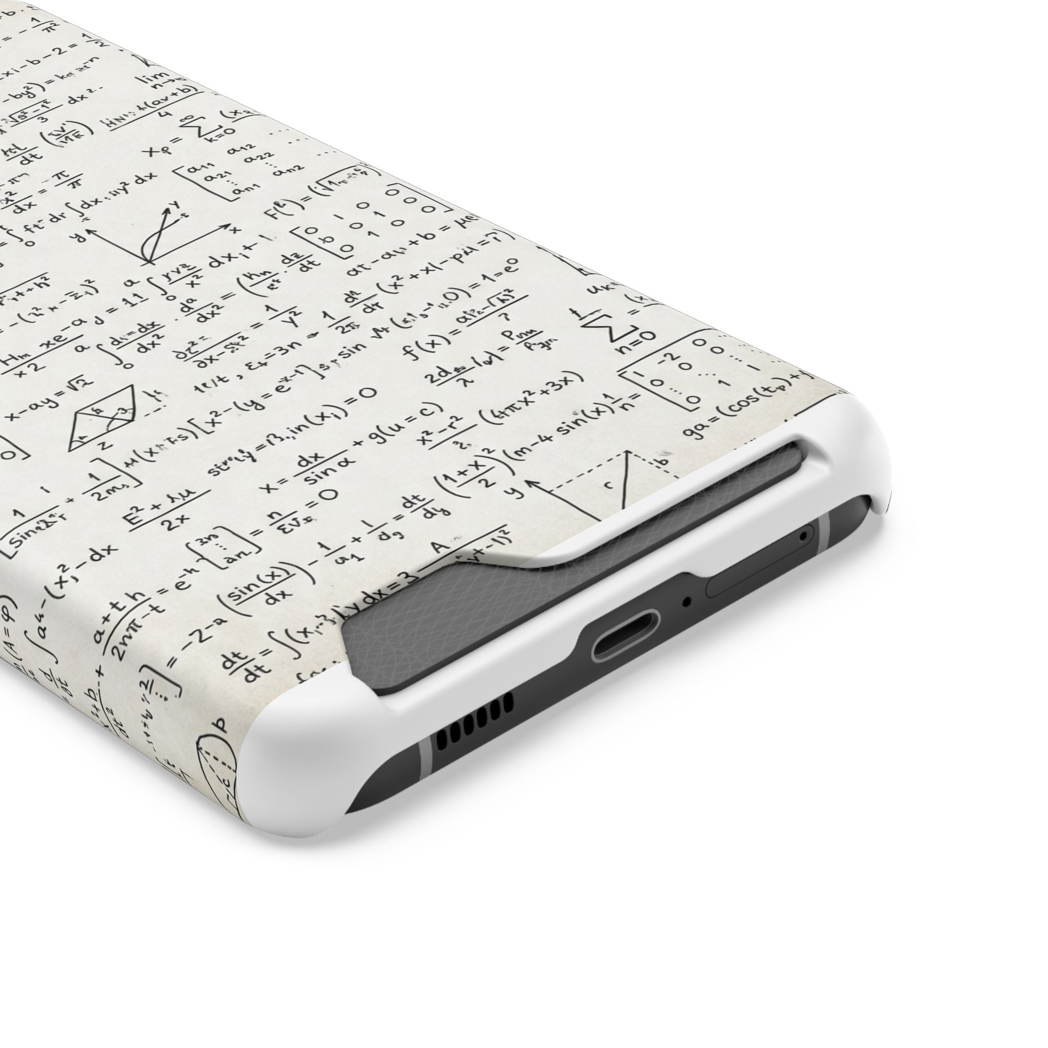 A001 Math Formula Phone Card Case — Scientific Equations Card Holder Phone Case