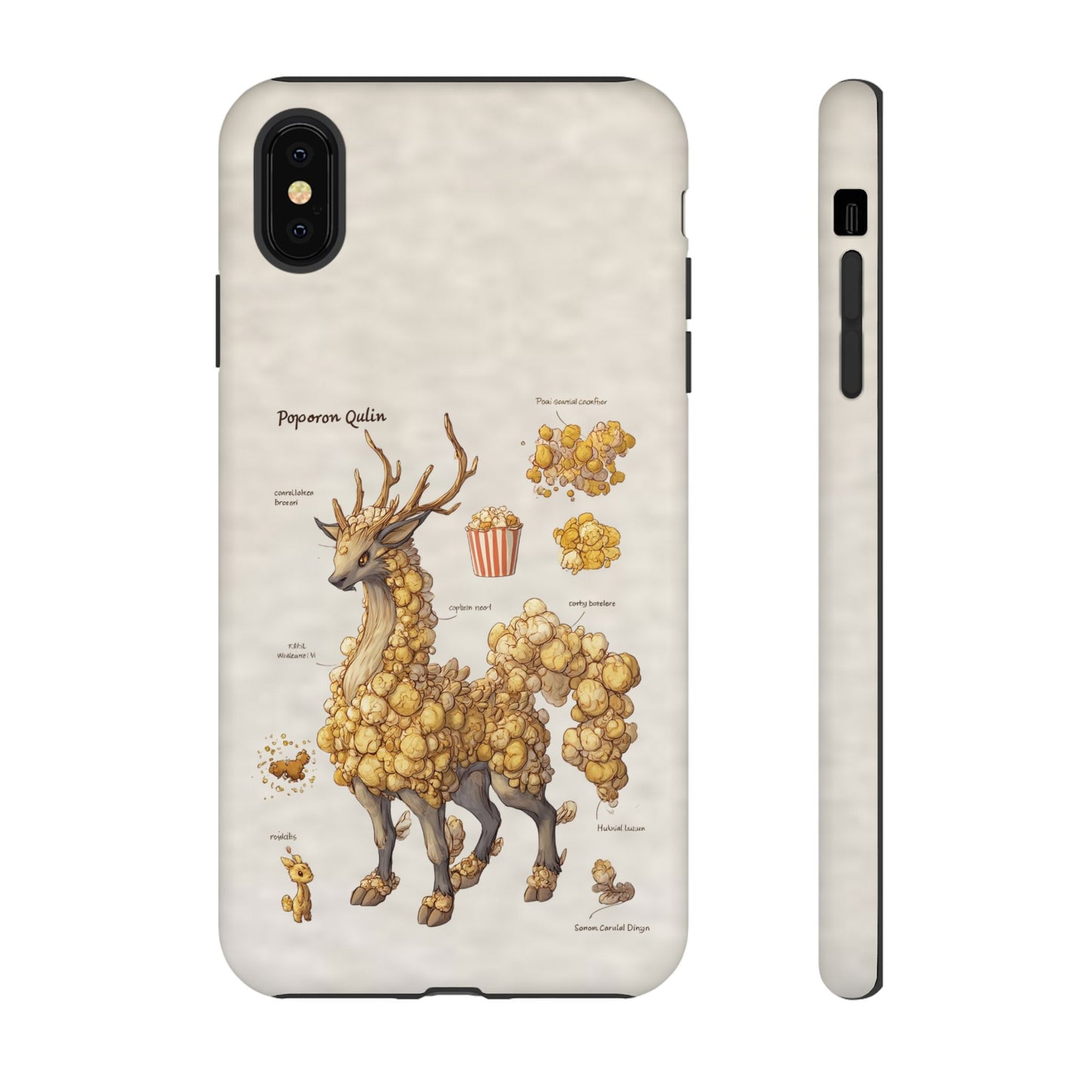MOUMONS002 Popcorn Quill Phone Case — Cute Popcorn Creature Protective Cover