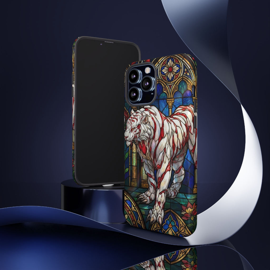 MOUMONS0011 special Stained Glass Phone Case — Protective Tough Case with Gothic Cathedral Design