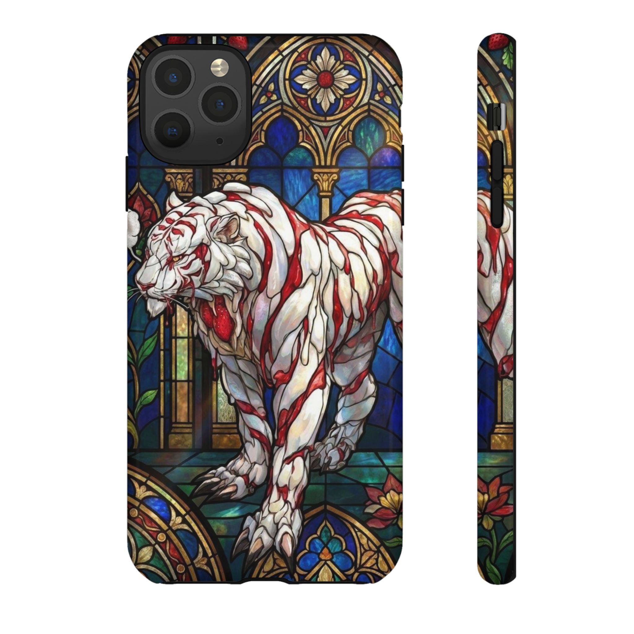 MOUMONS0011 special Stained Glass Phone Case — Protective Tough Case with Gothic Cathedral Design