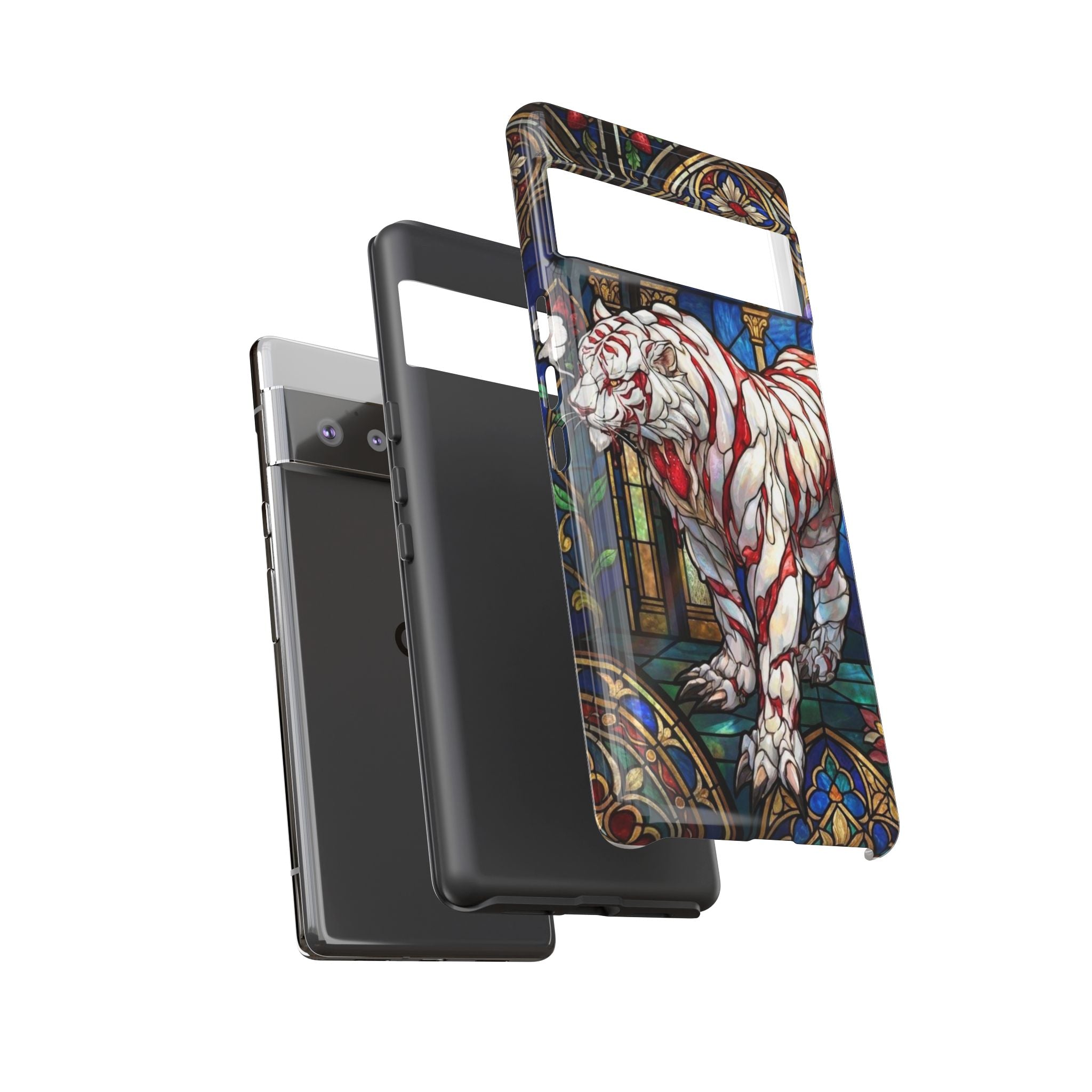 MOUMONS0011 special Stained Glass Phone Case — Protective Tough Case with Gothic Cathedral Design