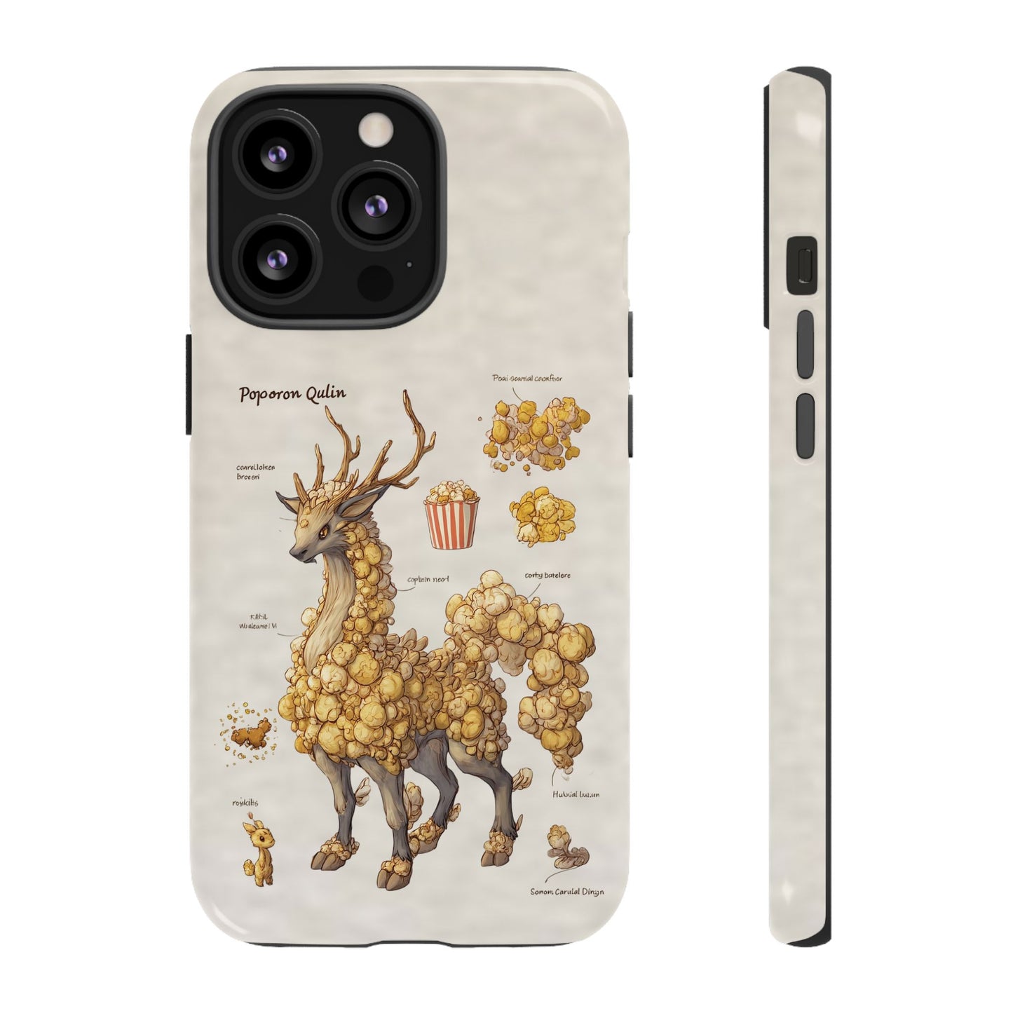 MOUMONS002 Popcorn Quill Phone Case — Cute Popcorn Creature Protective Cover