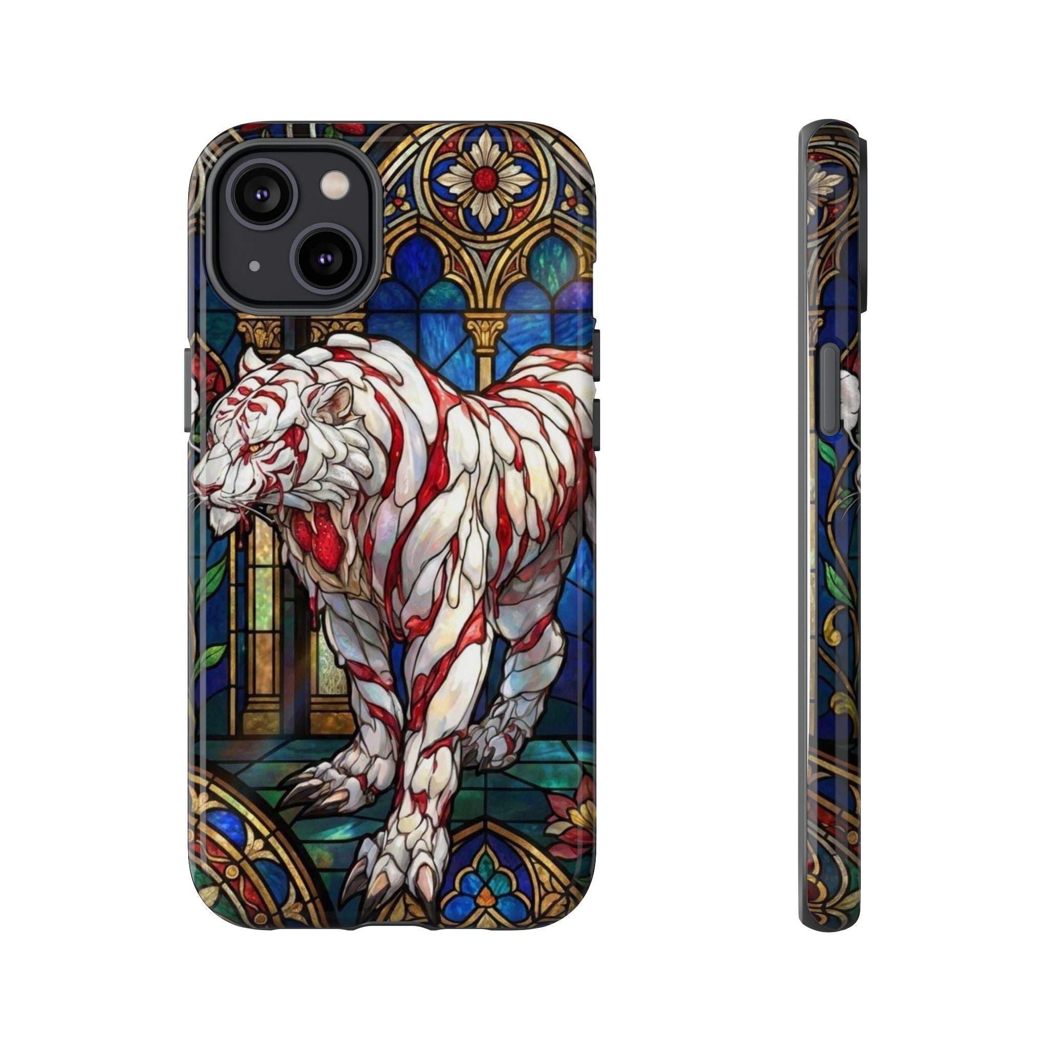 MOUMONS0011 special Stained Glass Phone Case — Protective Tough Case with Gothic Cathedral Design
