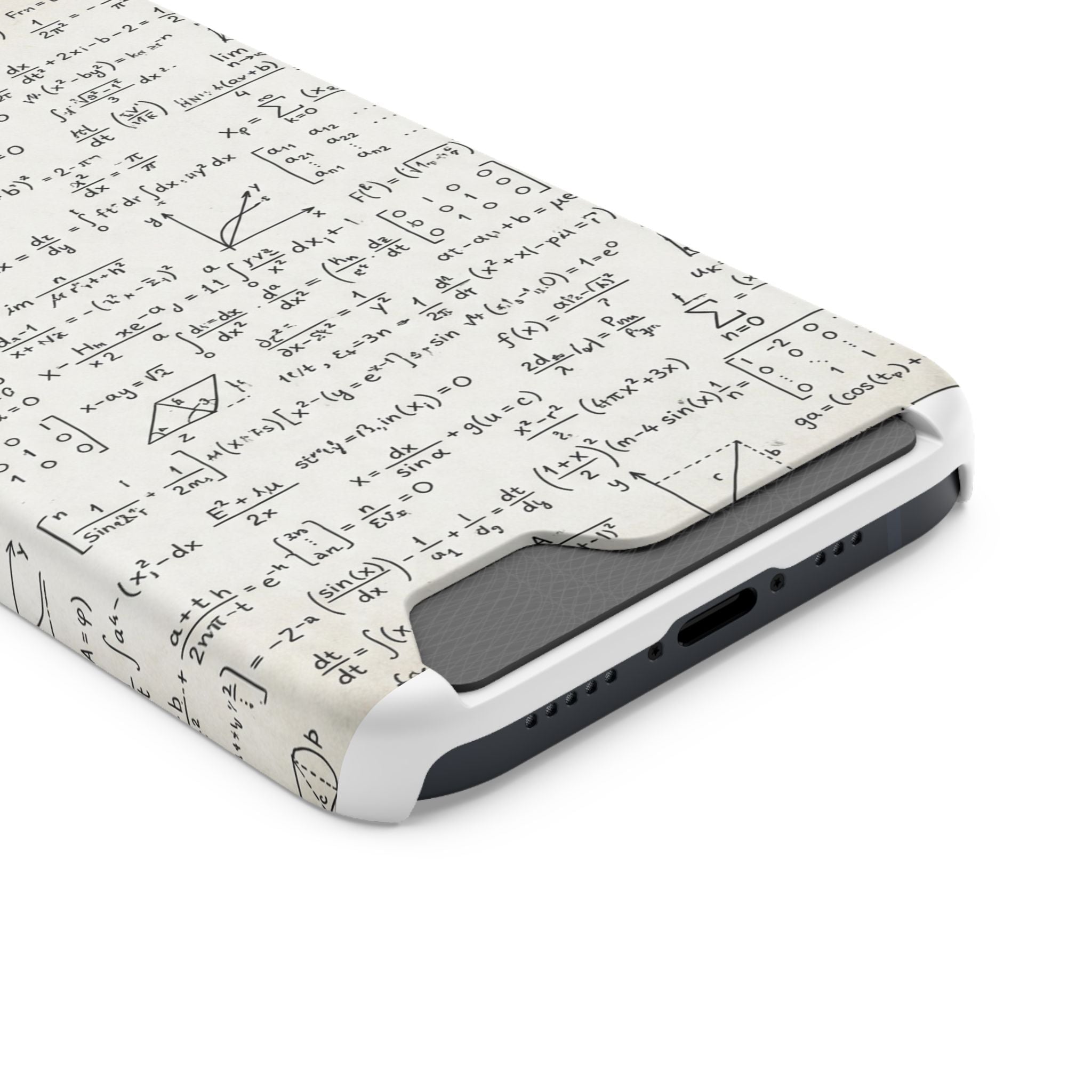 A001 Math Formula Phone Card Case — Scientific Equations Card Holder Phone Case