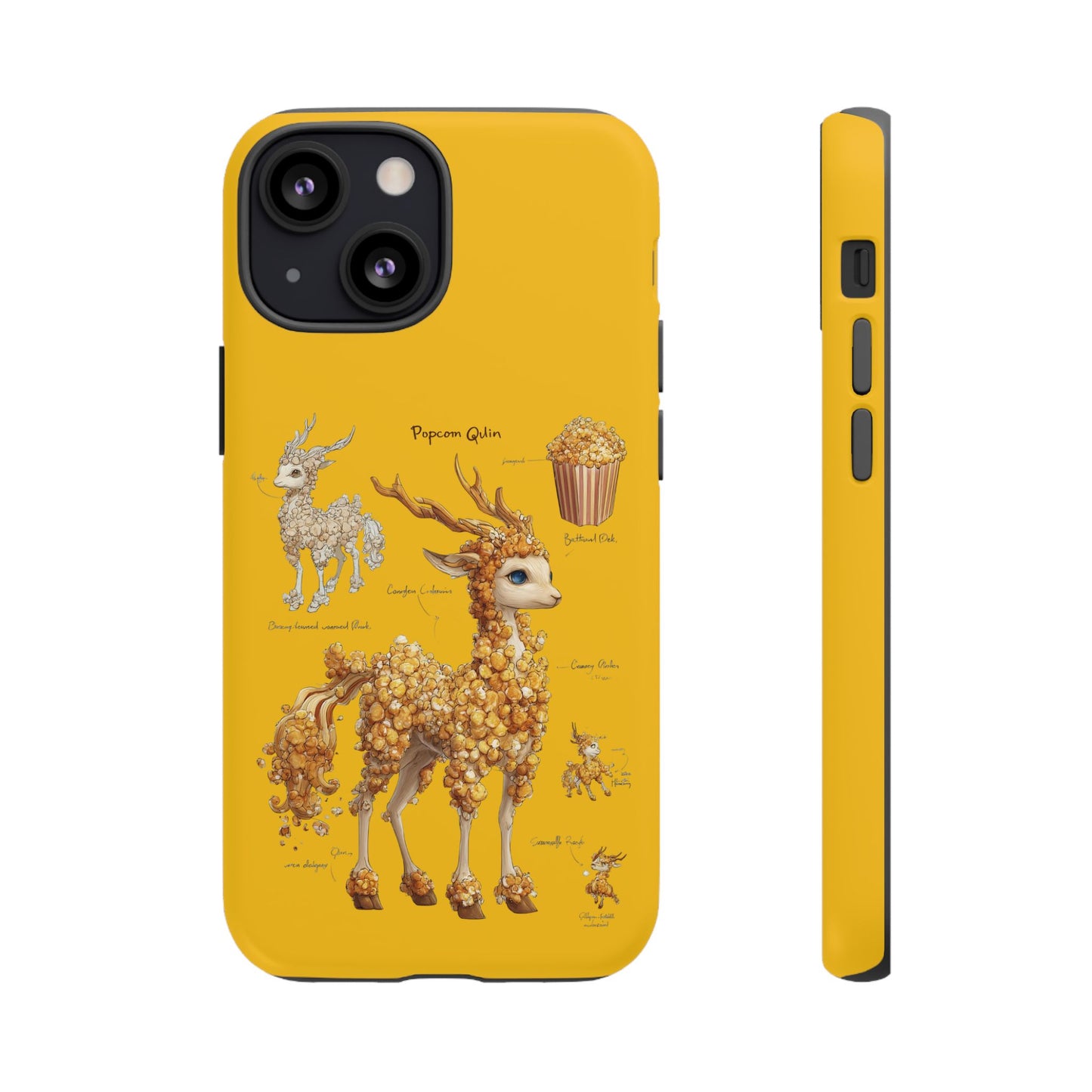 MOUMONS001 Popcorn Deer Phone Case – Cute Kawaii Snack Animal Protective Cover