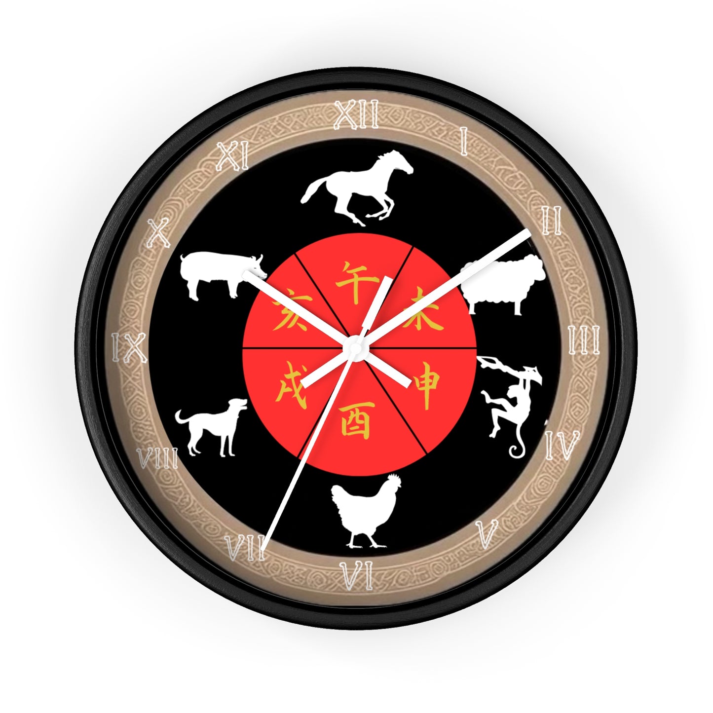 Zodiac Animal Wall Clock, Chinese Zodiac Clock, Unique Home Decor, Gift for Astrology Lovers, Office Wall Art, Feng Shui Decor