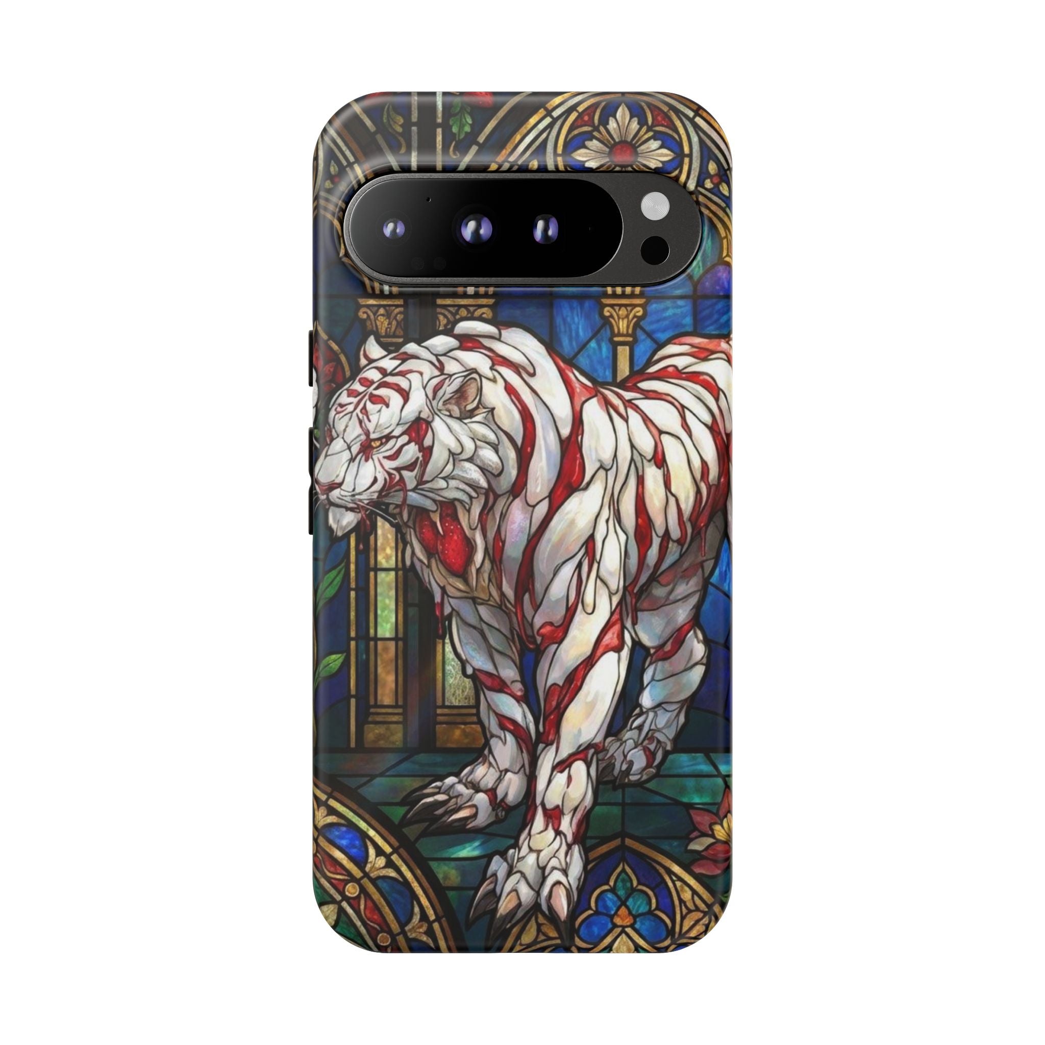 MOUMONS0011 special Stained Glass Phone Case — Protective Tough Case with Gothic Cathedral Design