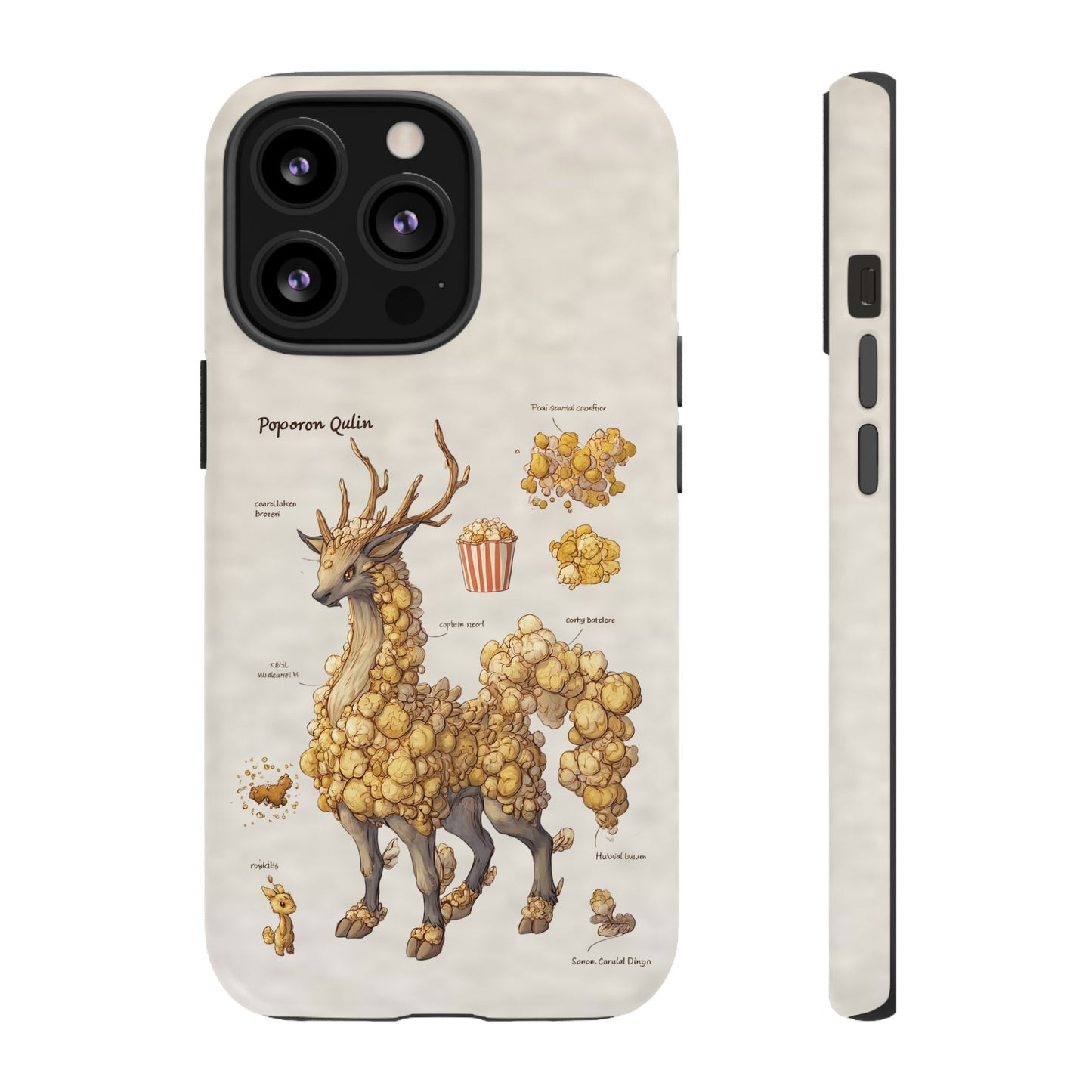 MOUMONS002 Popcorn Quill Phone Case — Cute Popcorn Creature Protective Cover