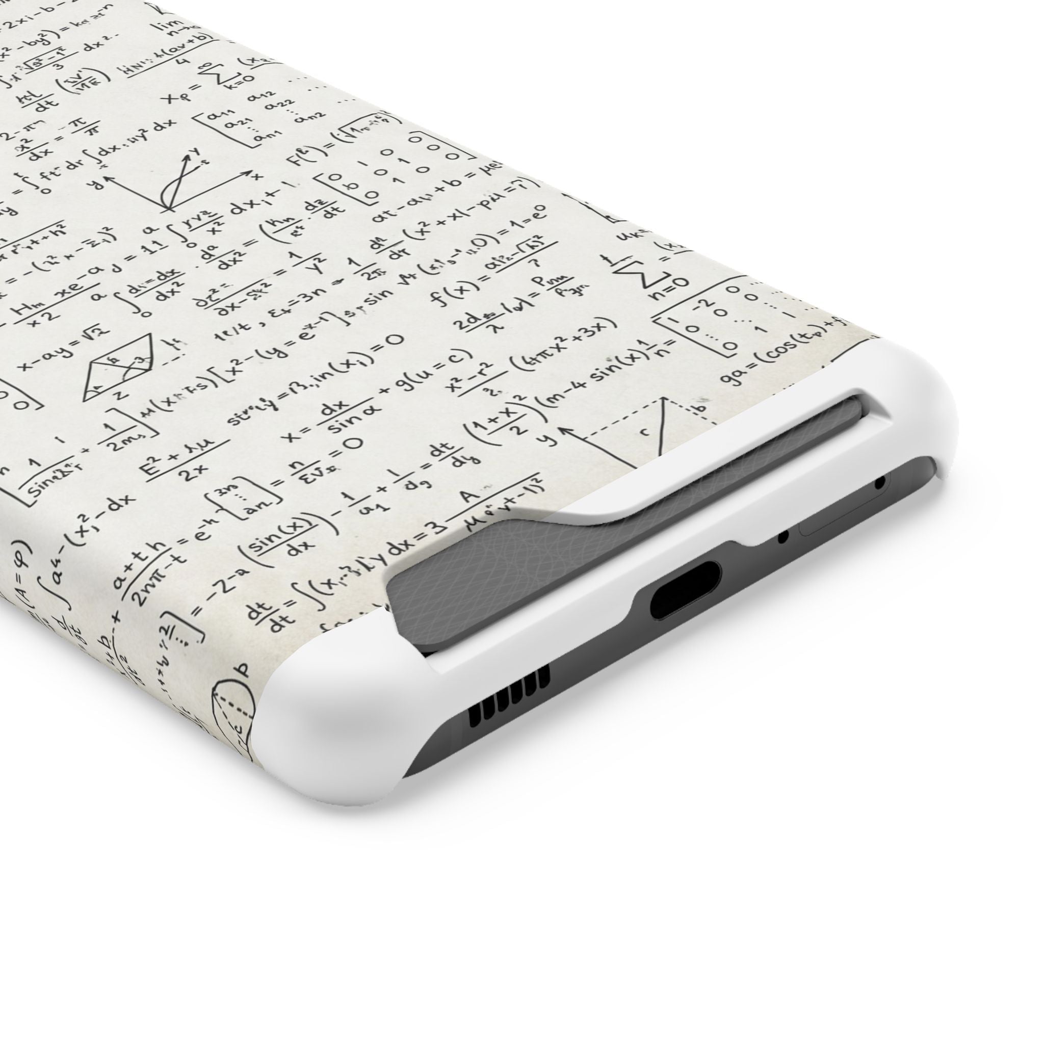 A001 Math Formula Phone Card Case — Scientific Equations Card Holder Phone Case