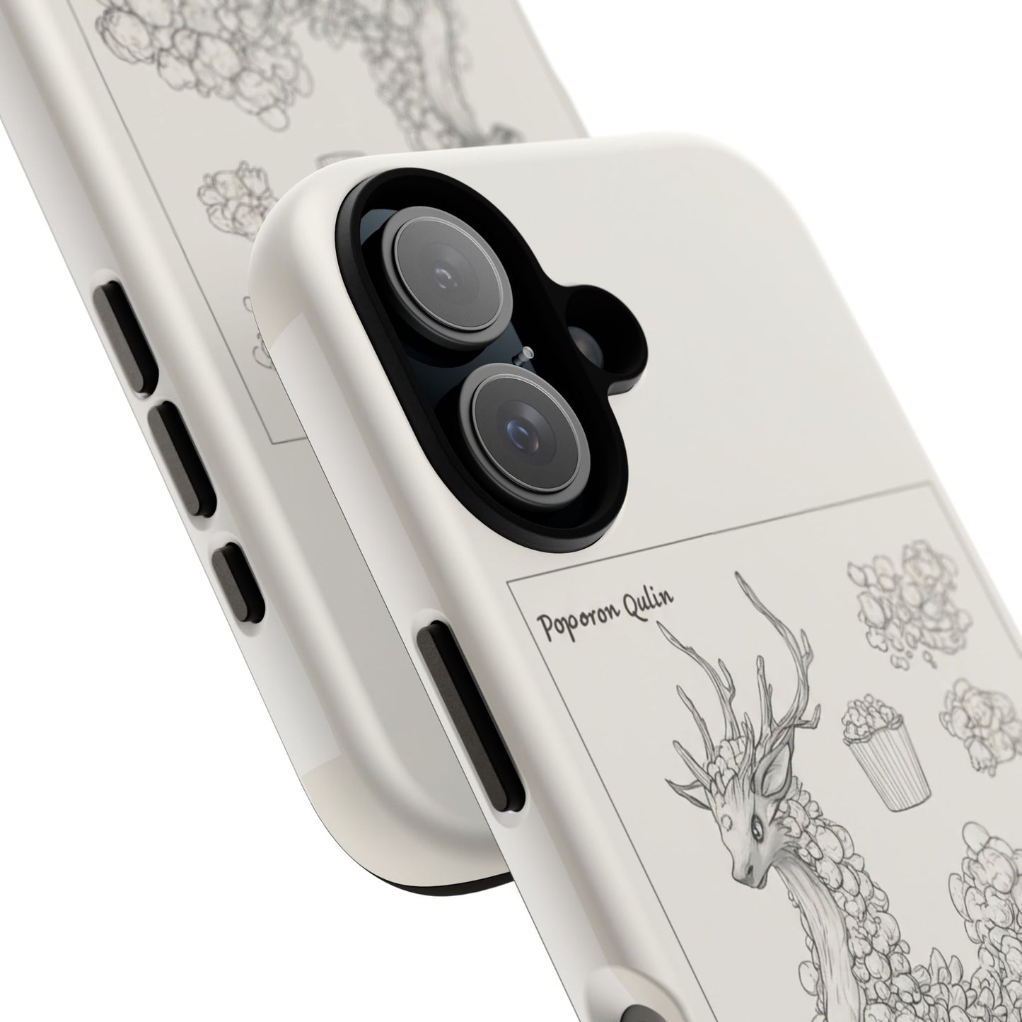 MOUMONS002 Phone Case — Whimsical 'Popcorn Quilin' Illustration