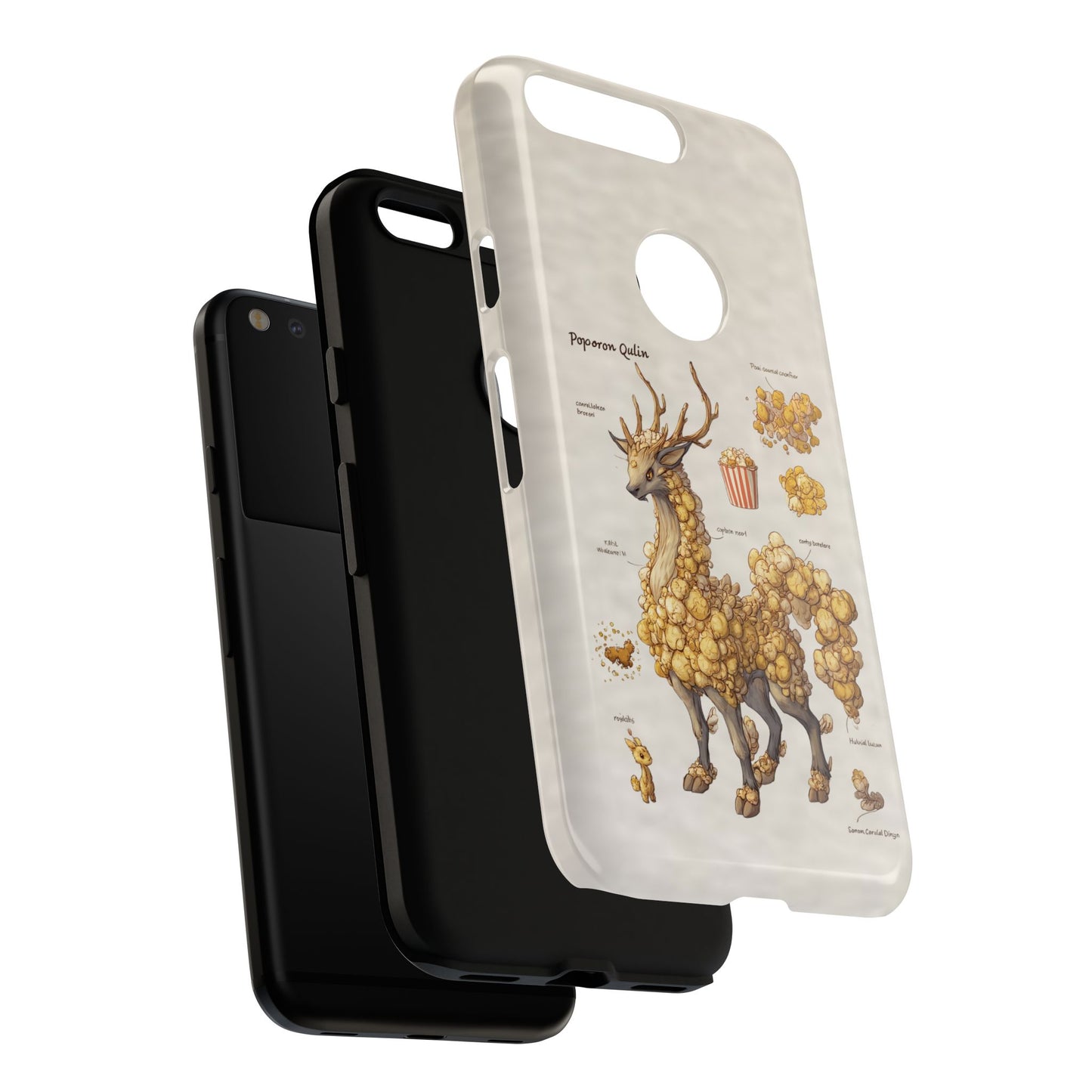MOUMONS002 Popcorn Quill Phone Case — Cute Popcorn Creature Protective Cover