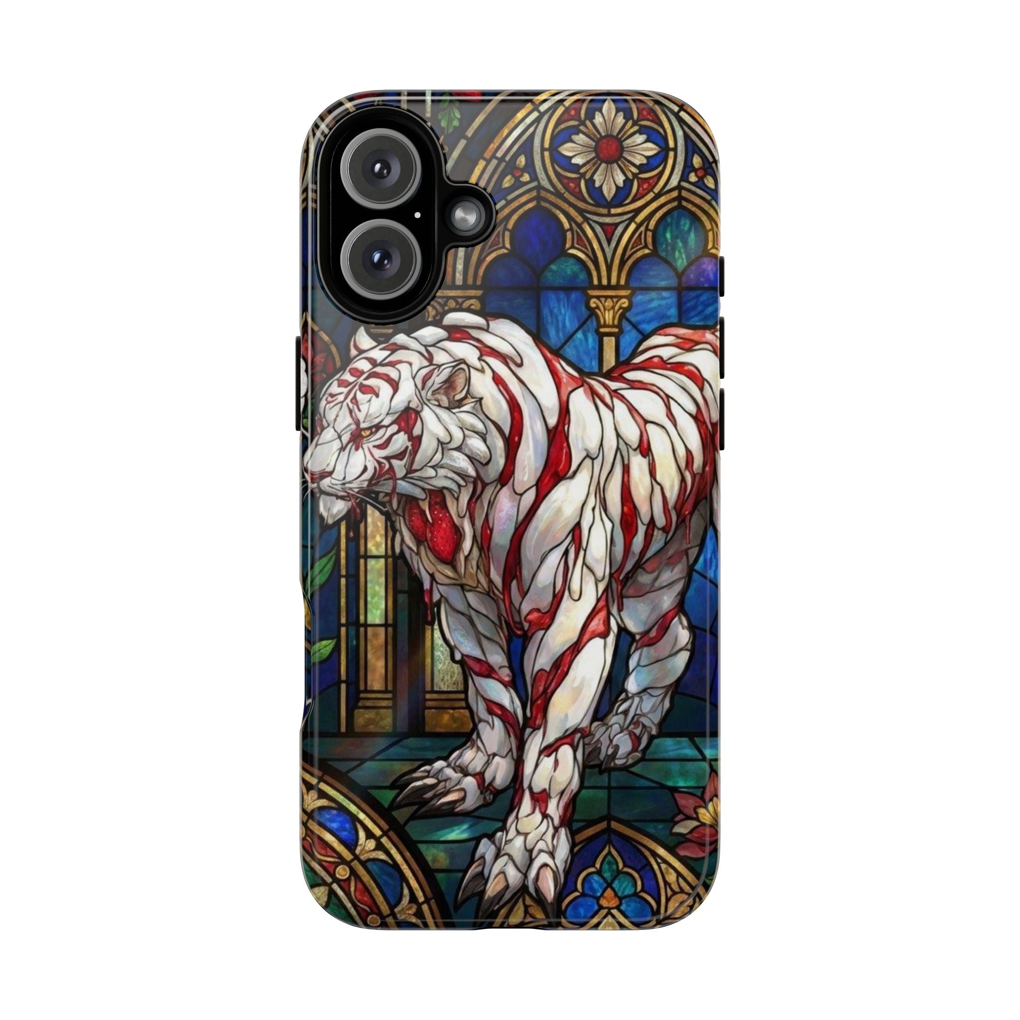 MOUMONS0011 special Stained Glass Phone Case — Protective Tough Case with Gothic Cathedral Design